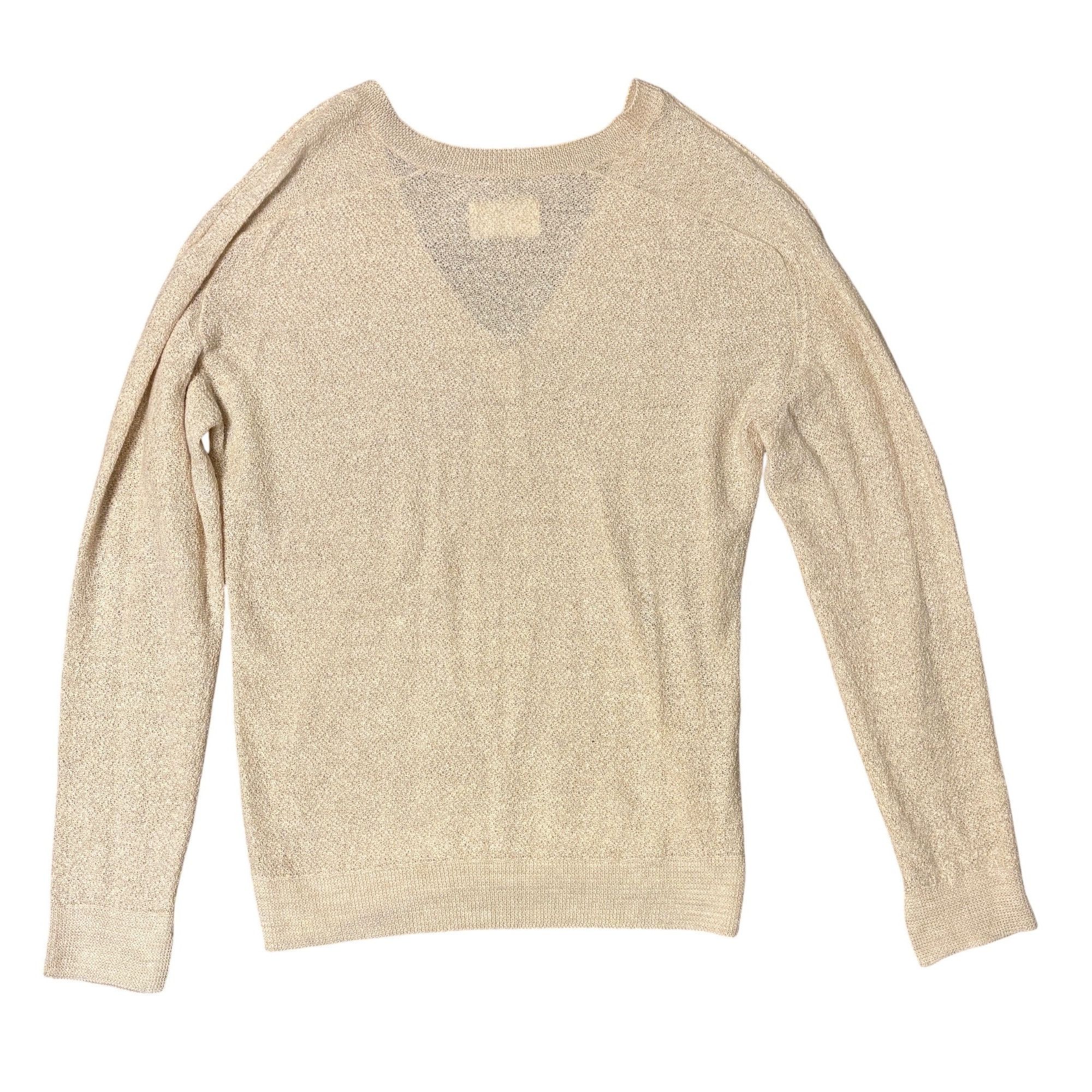 Zadig & Voltaire Zadig & Voltaire L Apple Sweater Alpaca Cotton Ecru V Neck O Size L / US 10 / IT 46 - 5 Thumbnail