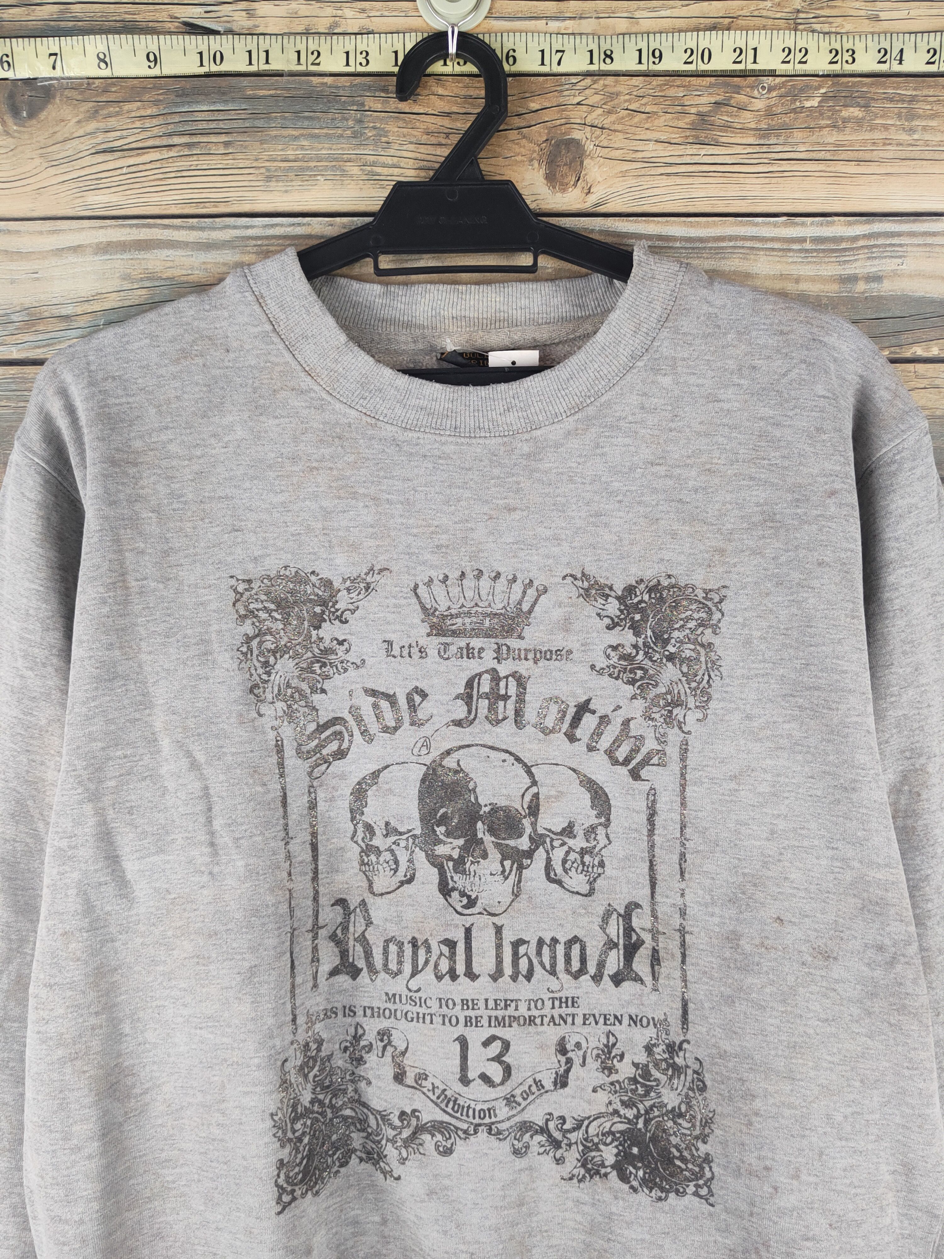 Japanese Brand DL Gold Experience Skull Gray Sweatshirts #46-203 Size US M / EU 48-50 / 2 - 2 Thumbnail