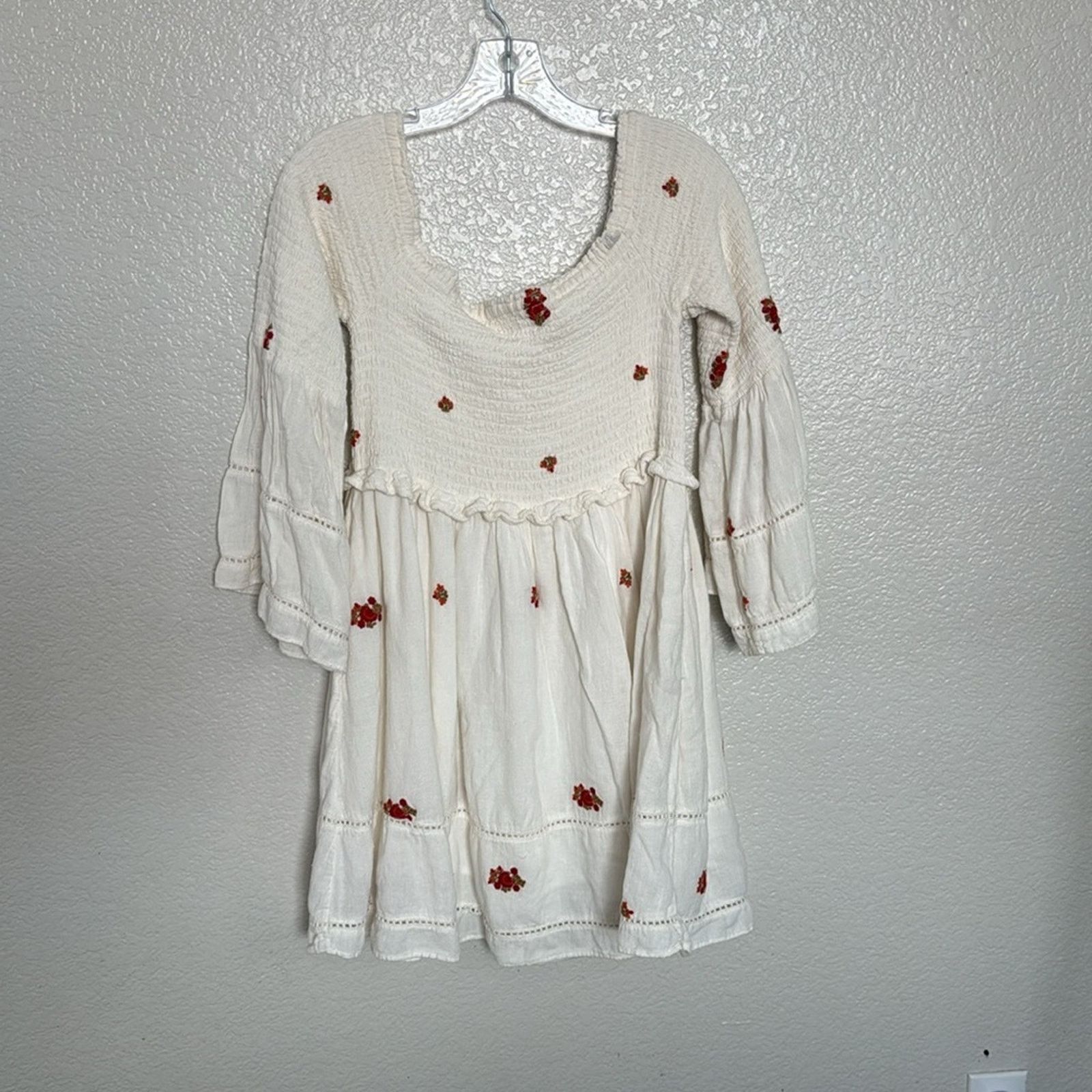 Free People Free People Counting Daisies Dress Off Shoulder White Size M Size M / US 6-8 / IT 42-44 - 2 Thumbnail