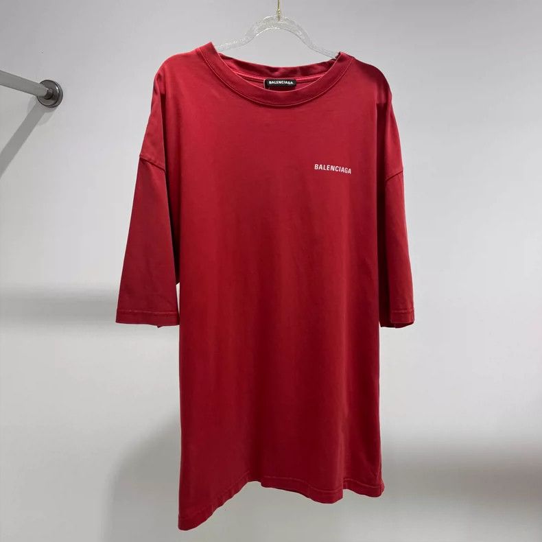 Balenciaga Balenciaga Red Letter Logo Short Sleeve Size US XL / EU 56 / 4 - 1 Thumbnail
