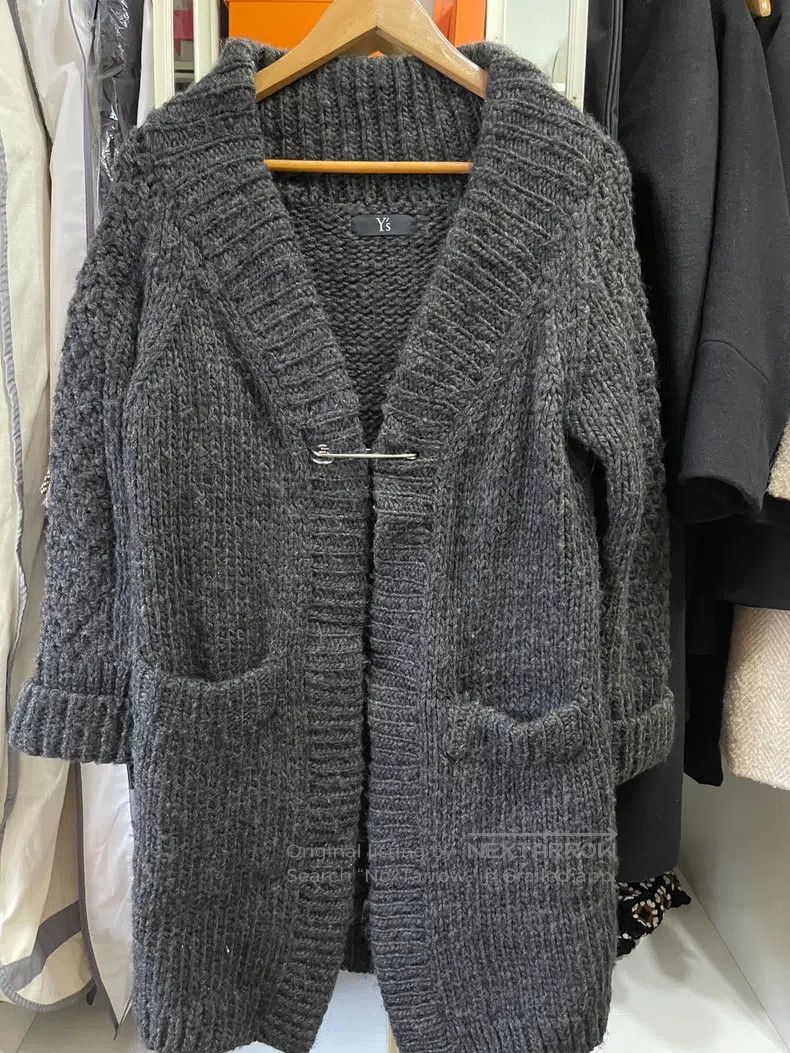 Yohji Yamamoto Yohji Yamamoto Grey Knit Cardigan sweater Size US M / EU 48-50 / 2 - 1 Thumbnail
