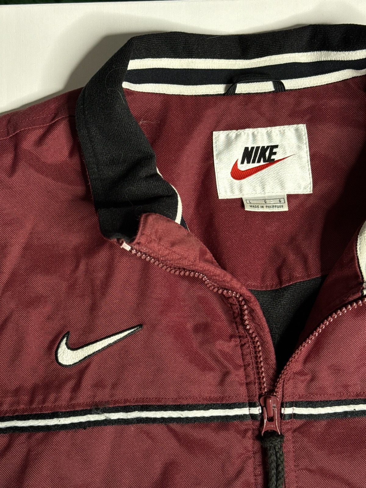 Nike VINTAGE Y2K Nike Heavy Stadium Jacket “Burgundy” [L] PREOWNE Size US L / EU 52-54 / 3 - 3 Thumbnail