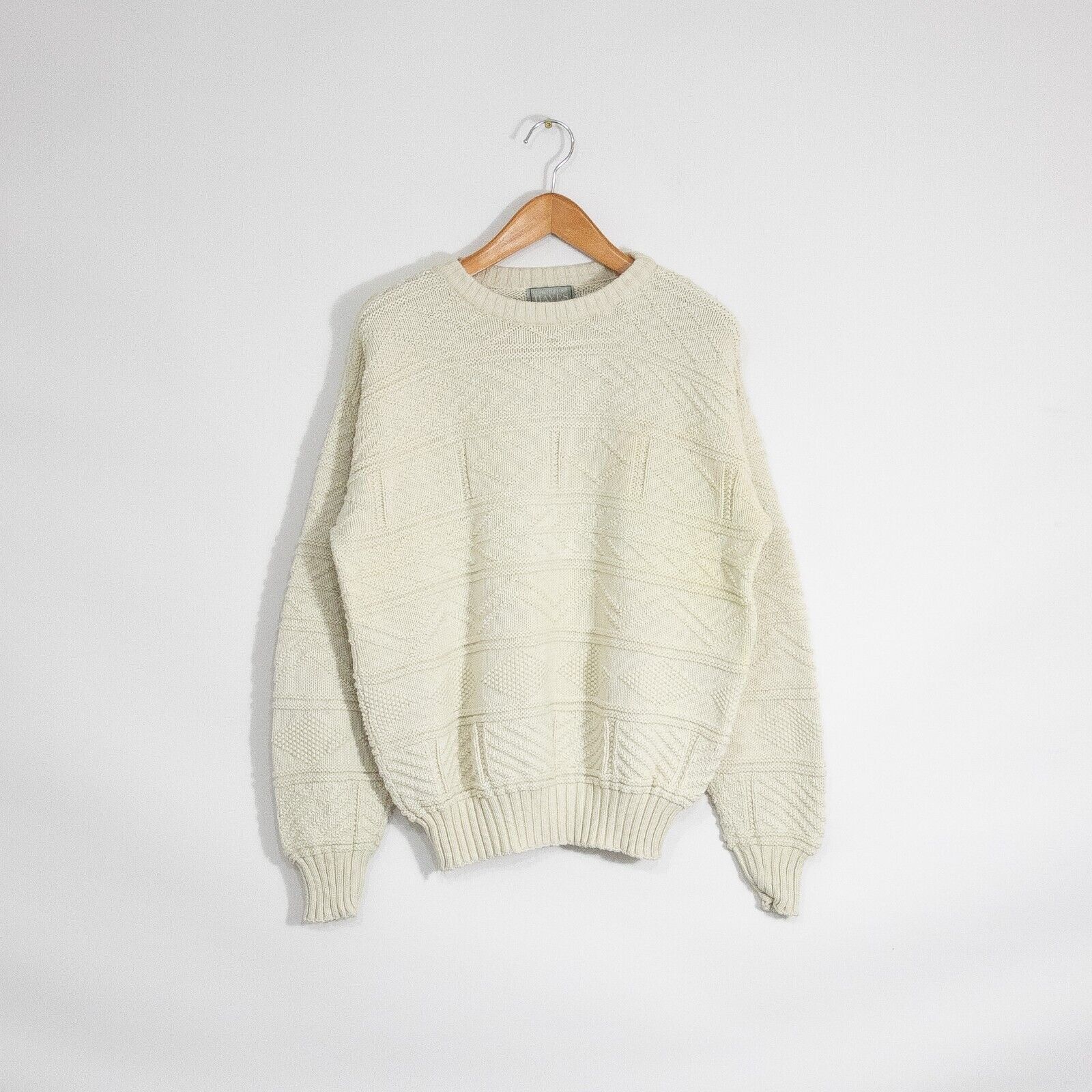 Vintage Vintage Christopher Hayes Textured Sweater L - Cotton Knit Size US L / EU 52-54 / 3 - 1 Thumbnail