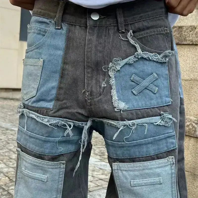 Japanese Brand Streetwear Baggy Multi Pockets Jeans Trousers y2k Size US 32 / EU 48 - 2 Thumbnail