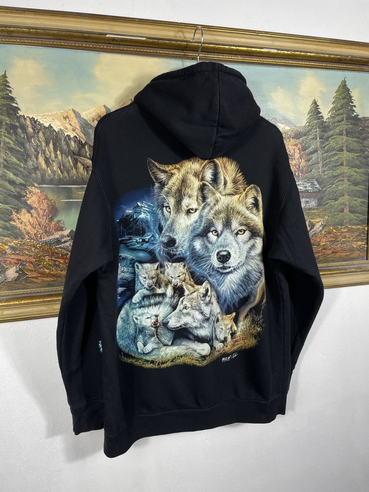 Vintage Vintage Wild Zip Hoodie Sweatshirt Vintage Y2k Wolf Print Size US L / EU 52-54 / 3 - 7 Thumbnail
