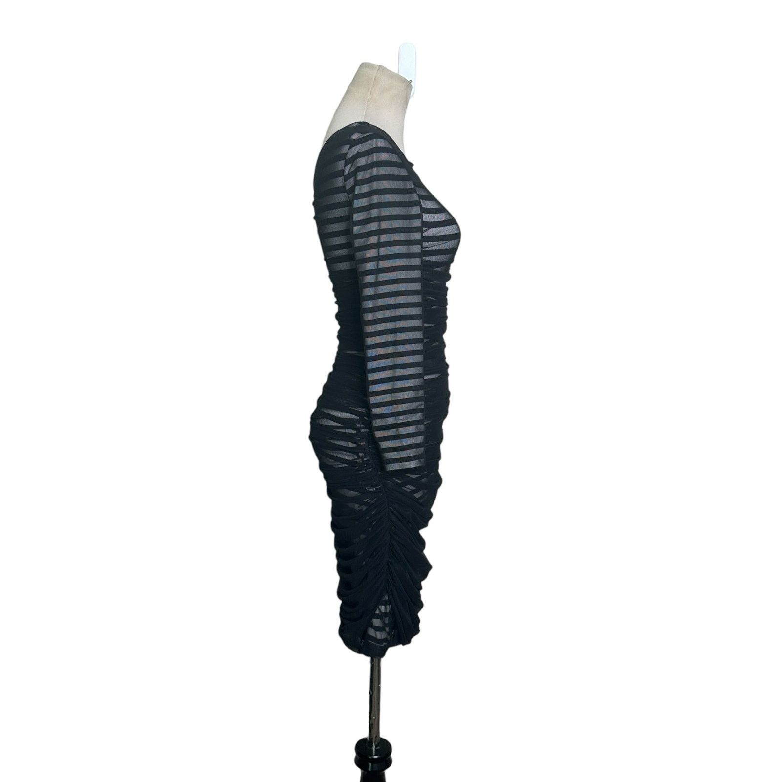 Bcbgmaxazria BCBGMAXAZRIA Striped One Shoulder Cocktail Dress size XS Size XS / US 0-2 / IT 36-38 - 16 Thumbnail