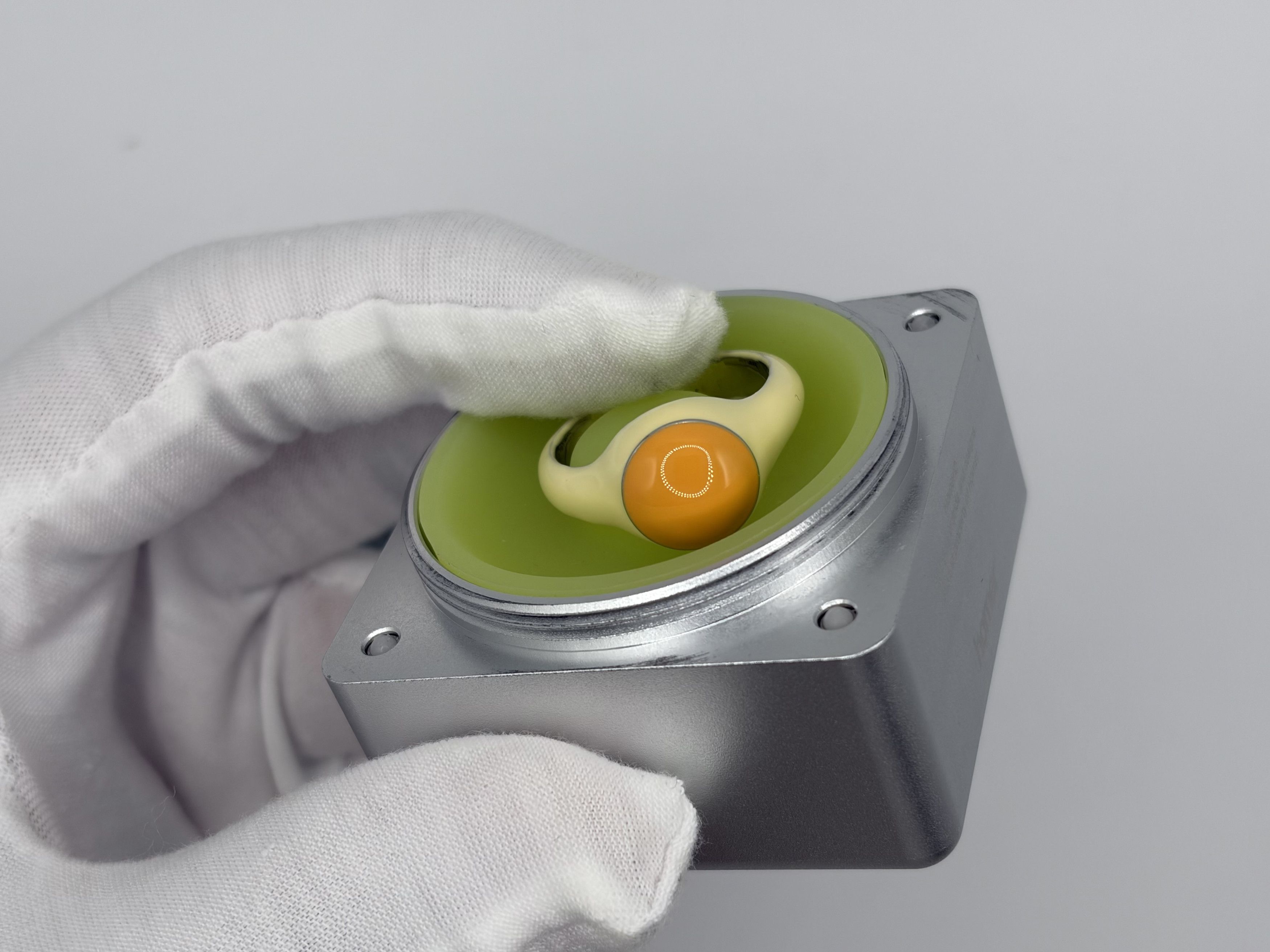 Homer Homer Sphere Earth Ring (Size 10, Yolk, 925 Silver + Enamel) Size ONE SIZE - 2 Thumbnail