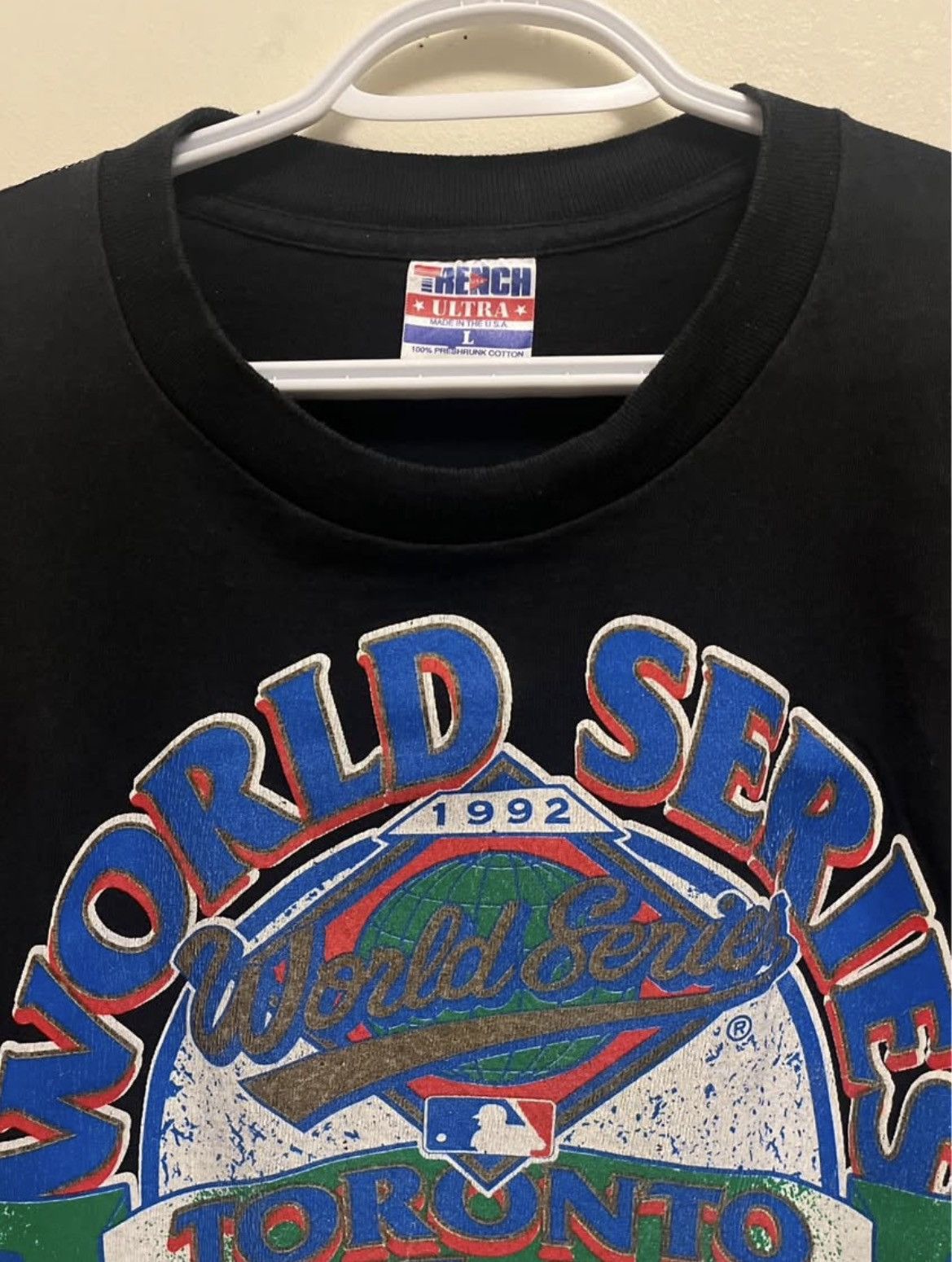 Vintage 1992 Toronto Blue Jays World Series Champions Tshirt 90s Size US L / EU 52-54 / 3 - 4 Thumbnail