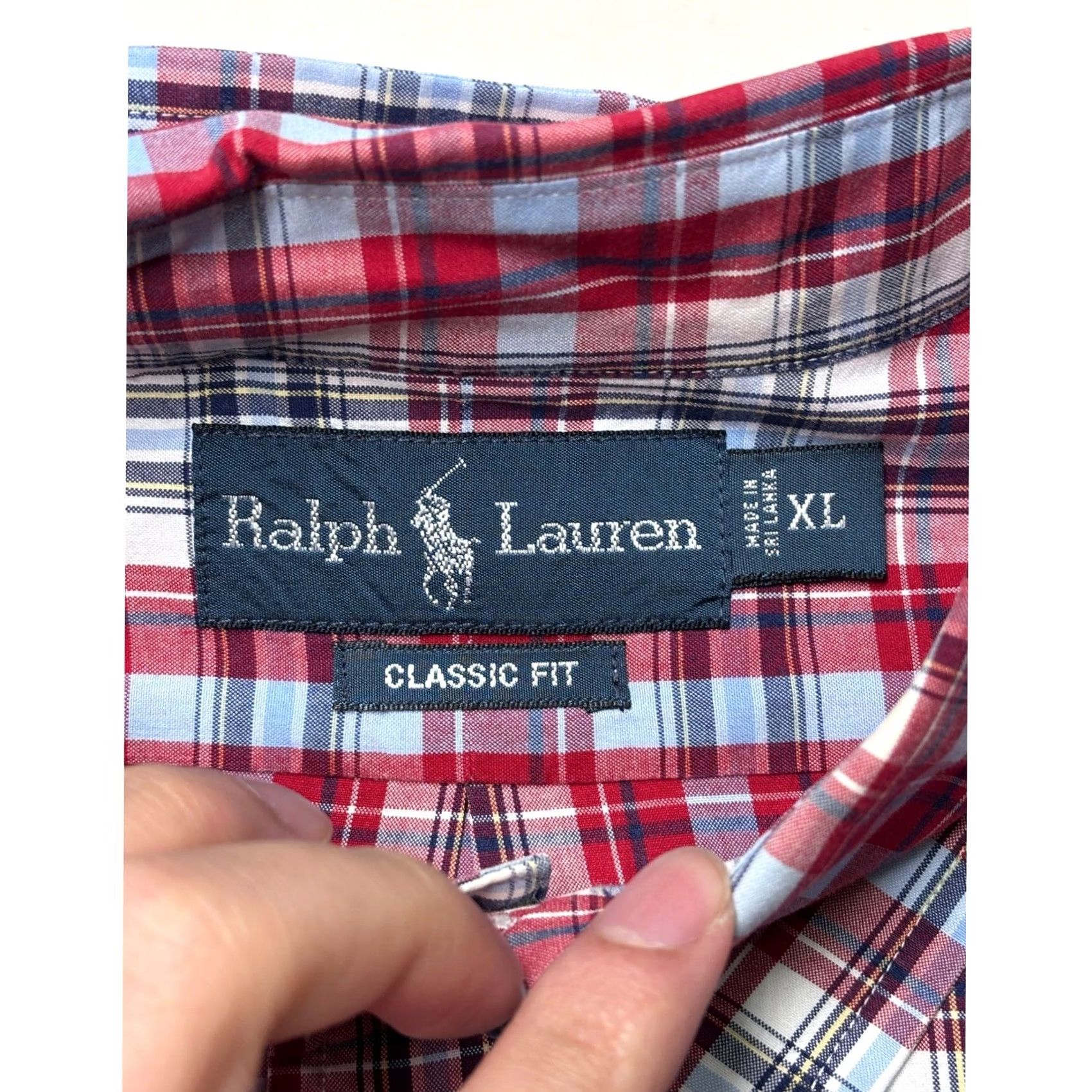 Ralph Lauren Ralph Lauren Shirt Mens XL Classic Fit Plaid Button Down Red White Blue Cotton Size US XL / EU 56 / 4 - 4 Thumbnail