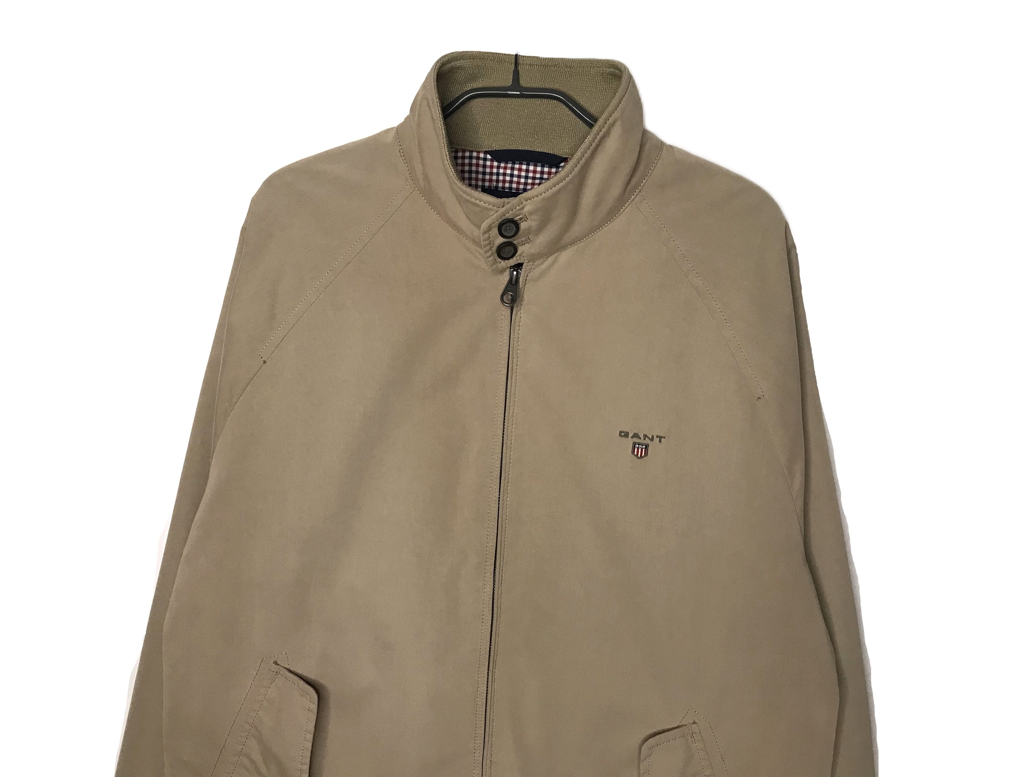 Gant Gant Mens College Zip-Up Jacket Size L Beige Size US L / EU 52-54 / 3 - 5 Thumbnail