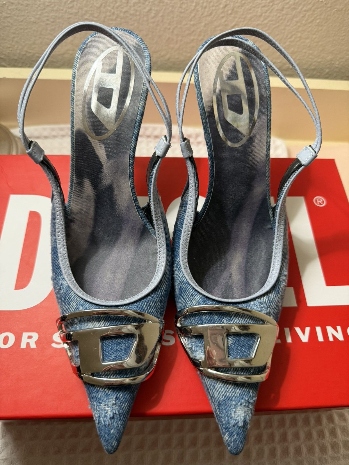 Diesel Diesel Blue Denim Stiletto Heels Size 7 Size US 7 / IT 37 - 4 Thumbnail