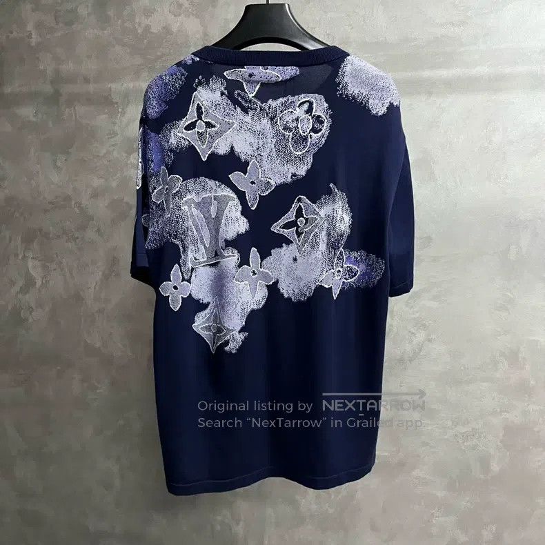Louis Vuitton Louis Vuitton Blue ink-printed short-sleeved T-shirt Size US XXL / EU 58 / 5 - 5 Thumbnail