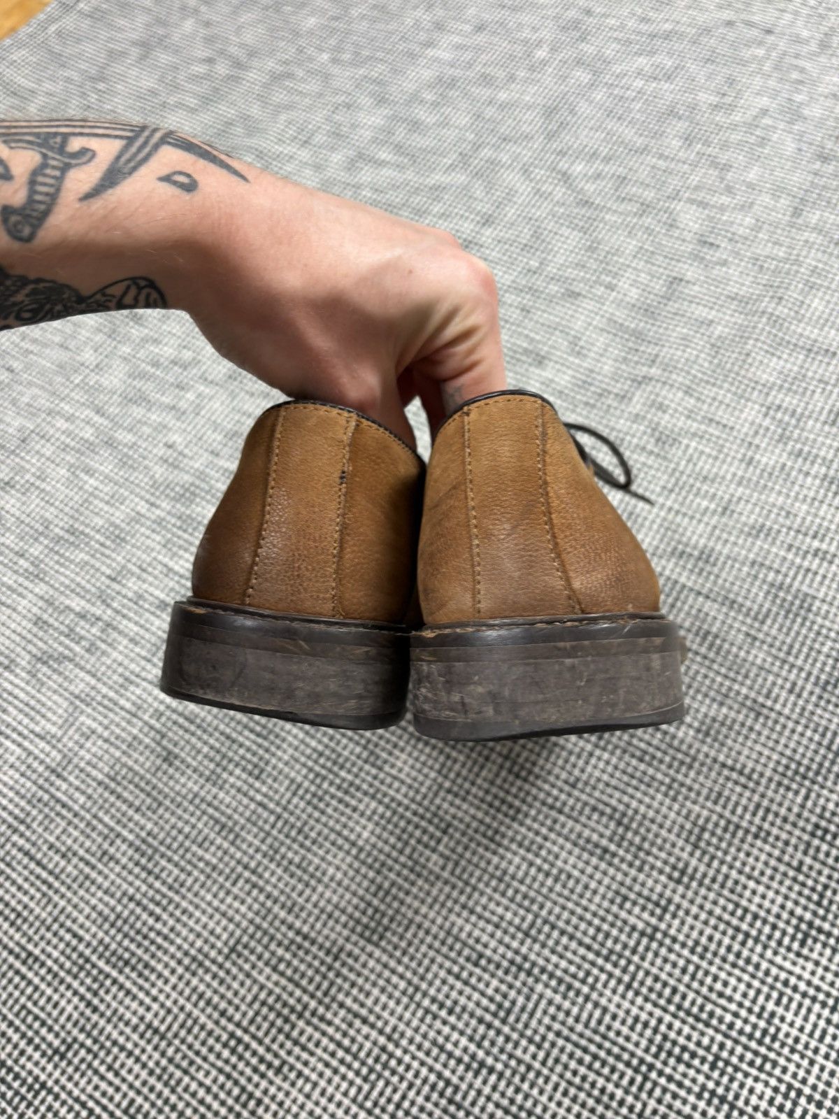 Designer Vintage grain leather top quality toe cap leather boots Size US 8 / EU 41 - 6 Thumbnail