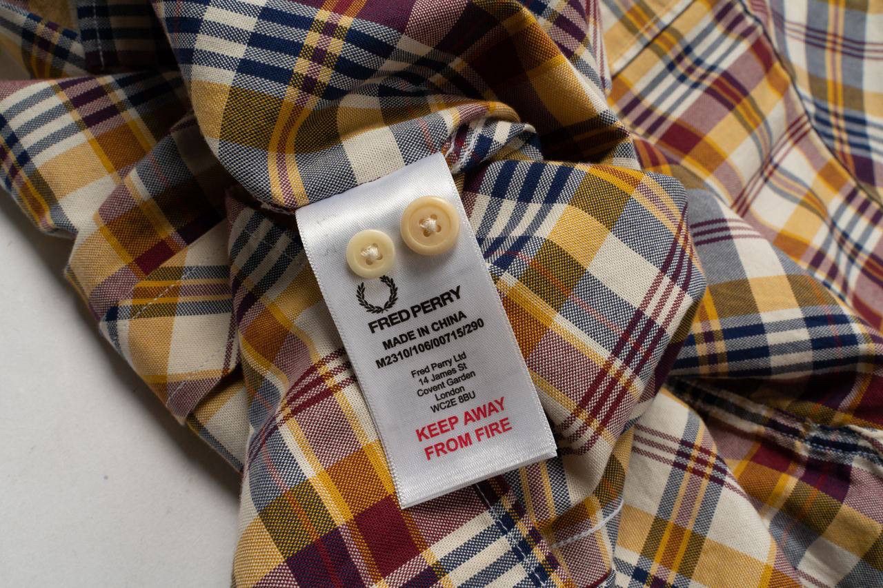 Fred Perry 🔵 FRED PERRY Short Sleeve Cotton Madras Check Shirt Size US XS / EU 42 / 0 - 15 Thumbnail