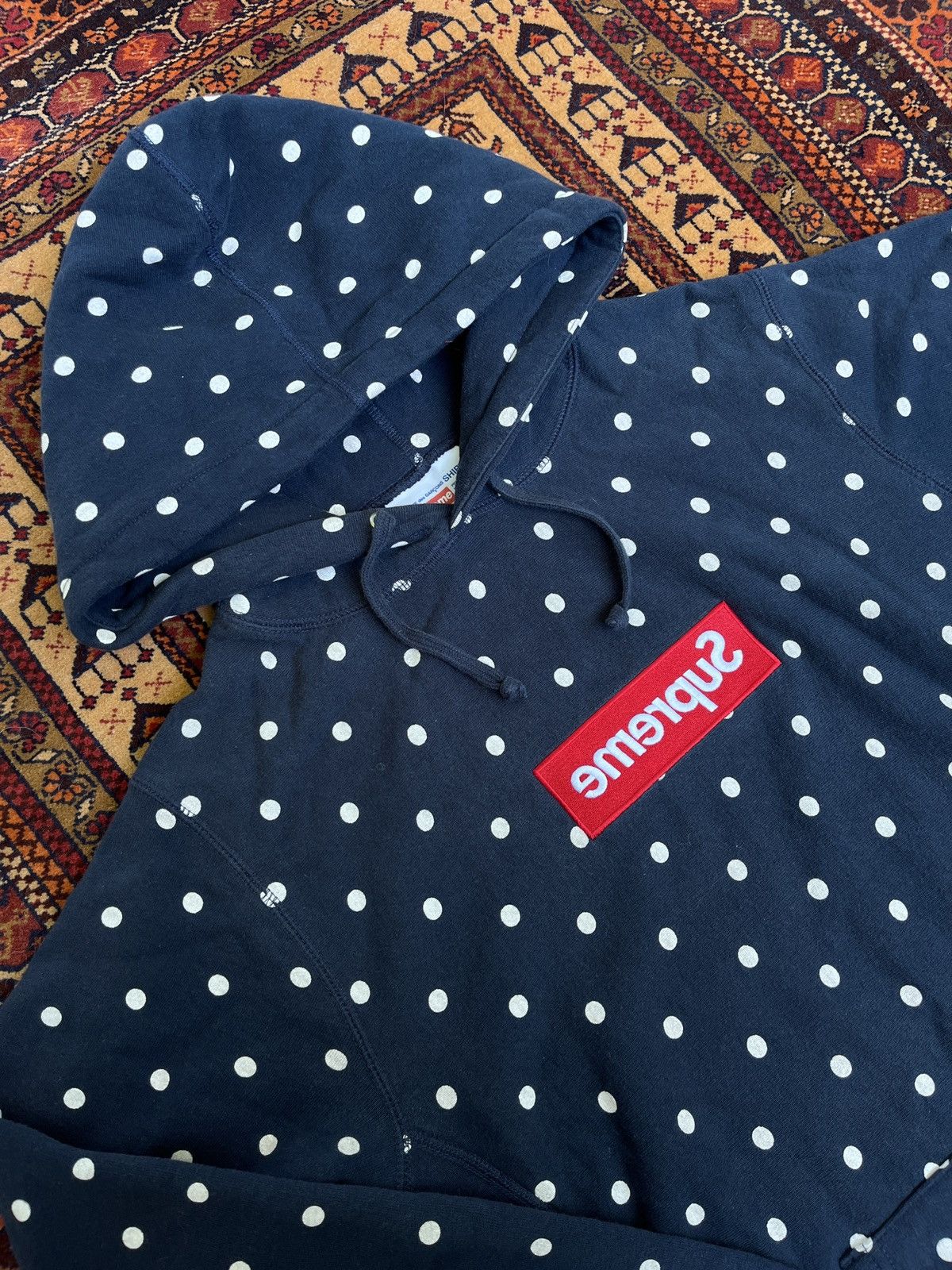 Comme des Garcons SHIRT × Supreme Supreme x CDG Polka Dot Box Logo Hoodie 2012 Size US M / EU 48-50 / 2 - 2 Thumbnail