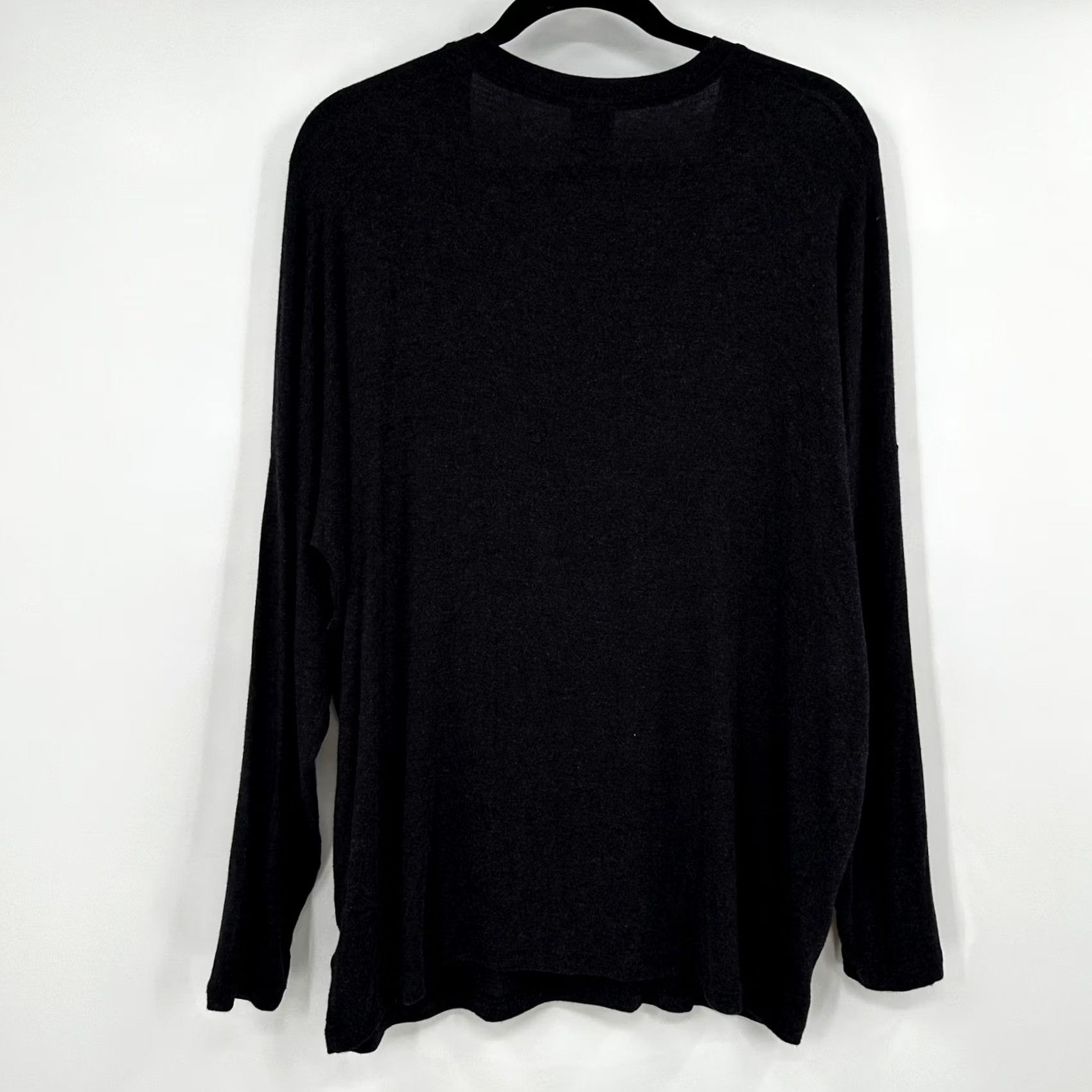 Vintage CAbi V-Neck Long Sleeve Knit Pullover Top Large Gray Relaxed Casual Basic T-Shirt Oversized Size L / US 10 / IT 46 - 5 Thumbnail