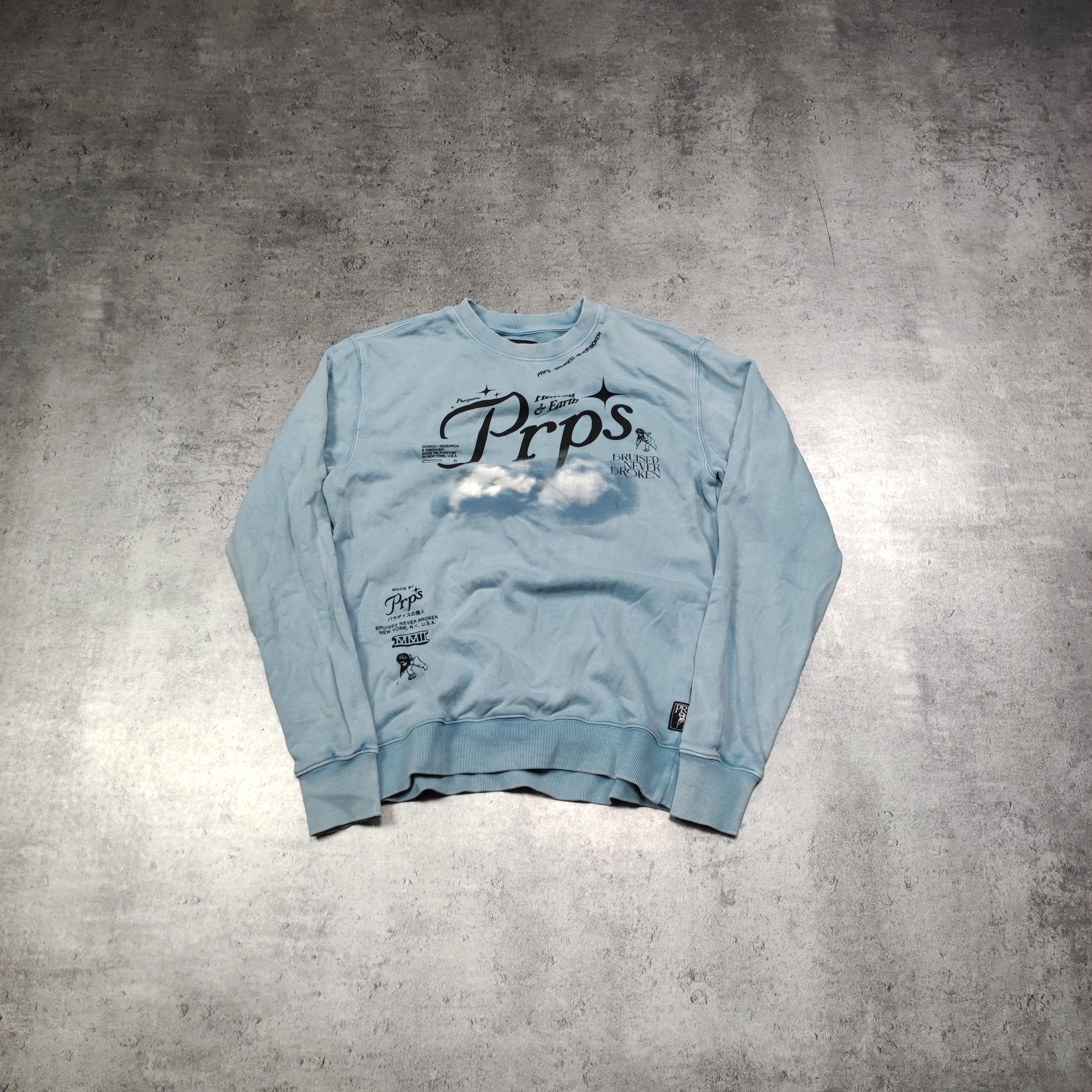 Japanese Brand × Prps RARE Japanese Brand Prps Japan Clouds Sweatshirt Size US S / EU 44-46 / 1 - 1 Thumbnail