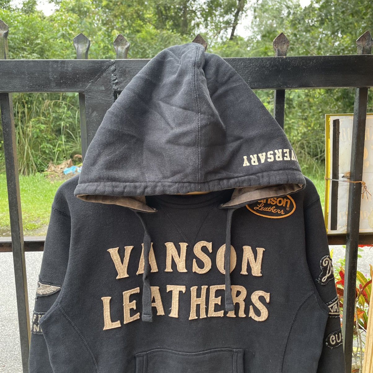 Vanson Leathers 🔥Vintage Vanson Leather Sick Big Spellout Pullover Hoodie Size US S / EU 44-46 / 1 - 4 Thumbnail