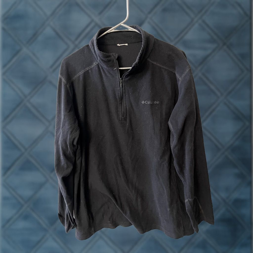 Logo 7 Columbia Sweater Pullover 1/4 Zip Fleece Men’s Large Black Logo Size US L / EU 52-54 / 3 - 1 Thumbnail