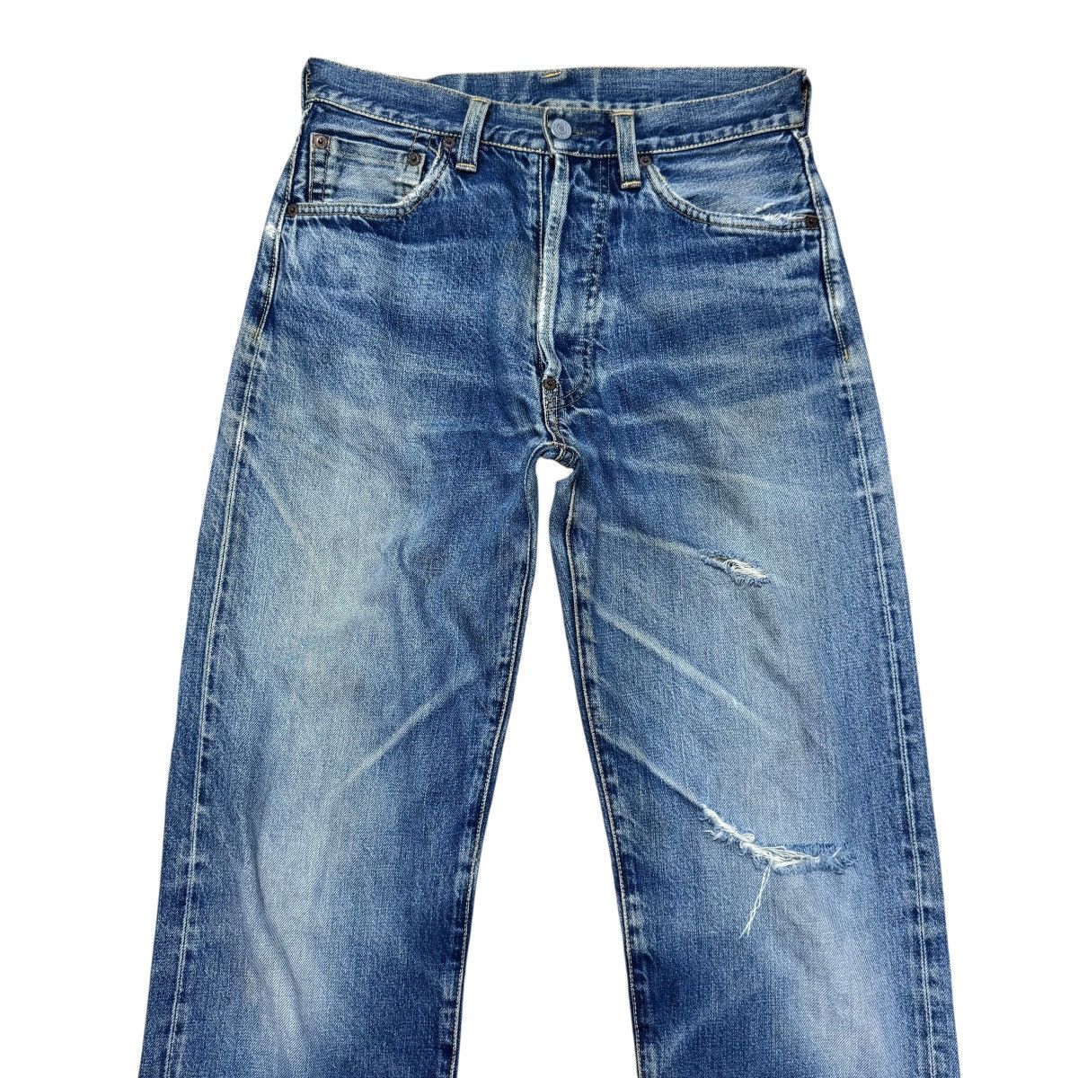 Evisu Vintage Evis Denim Selvedge Jeans Distressed Size US 30 / EU 46 - 4 Thumbnail