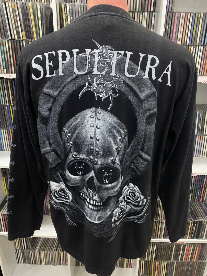 Vintage Vintage Sepultura Skull Graphic Long Sleeve Tee L Rare Size US L / EU 52-54 / 3 - 1 Thumbnail