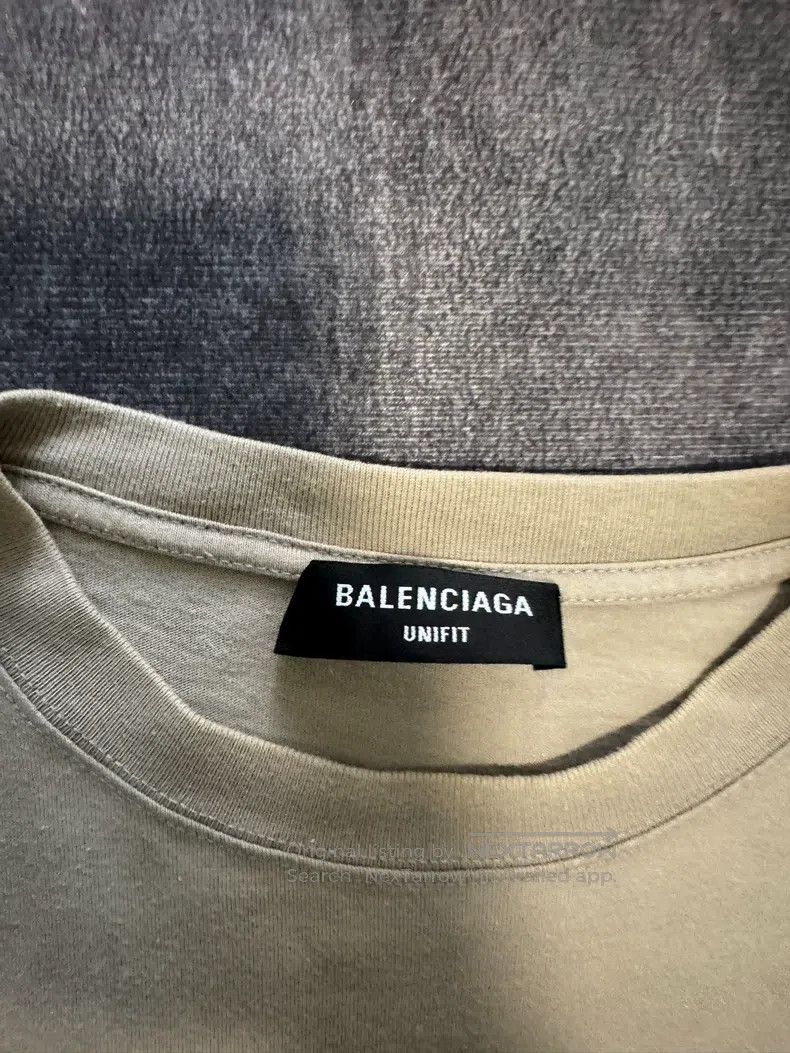 Balenciaga Balenciaga Khaki Destroyed QR Code Printed Short Sleeve Size US M / EU 48-50 / 2 - 3 Thumbnail