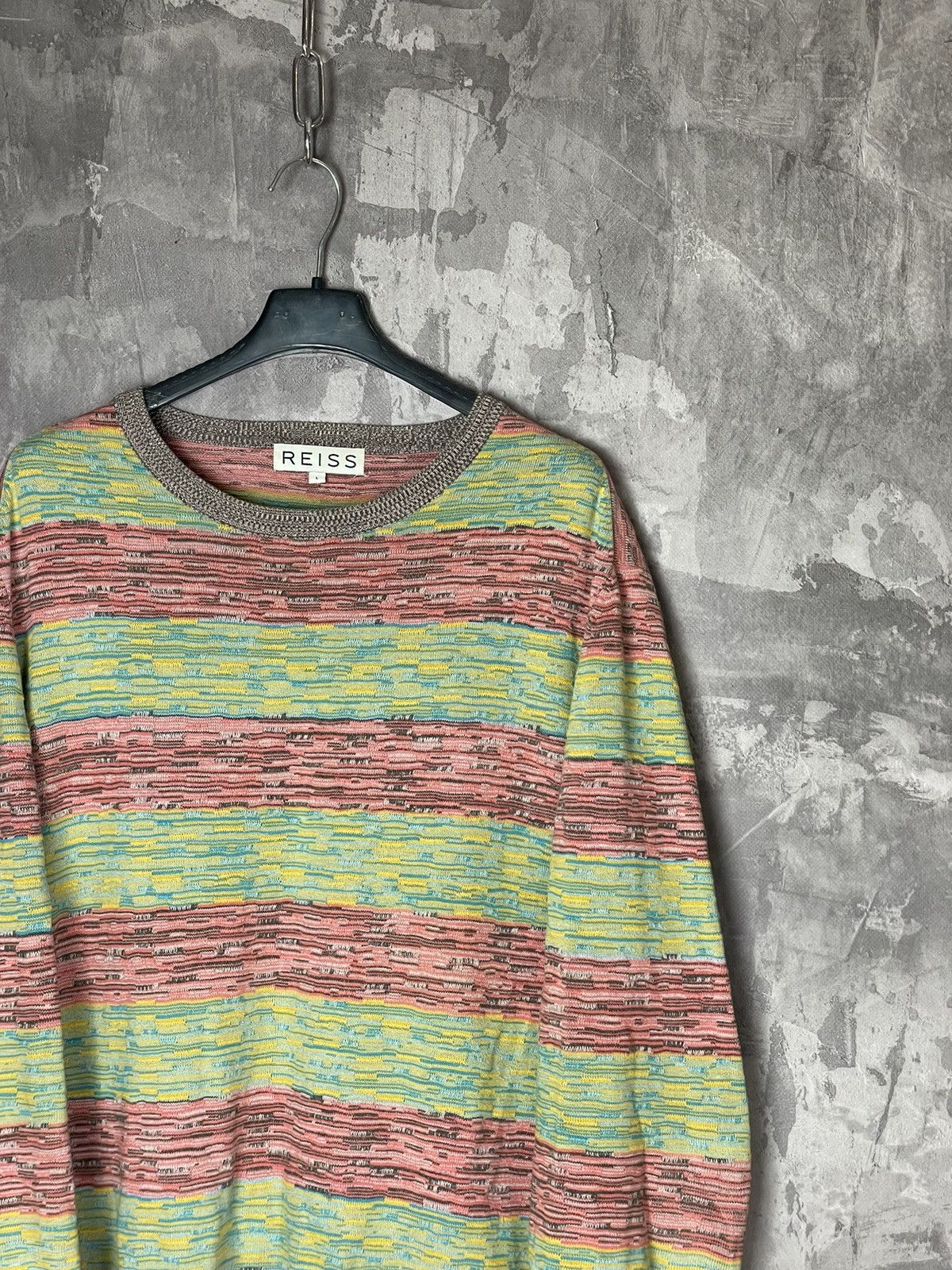 Reiss × Vintage Reiss Vintage Knitted Multicolour Sweater Size US L / EU 52-54 / 3 - 3 Thumbnail