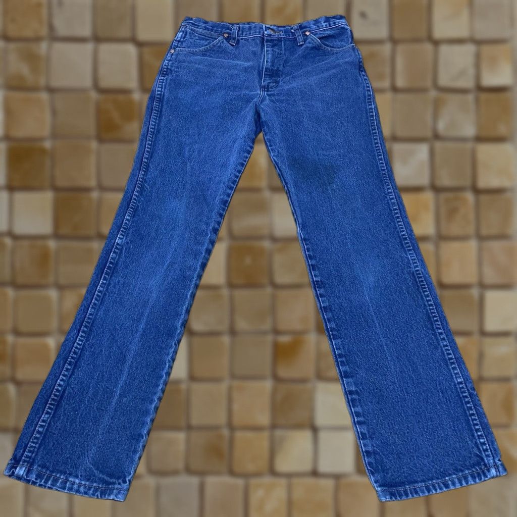Wrangler WRANGLER Cowboy Cut Slim Jeans Mens 31x30.5 Blue Dark 936 Western Size US 31 - 1 Thumbnail