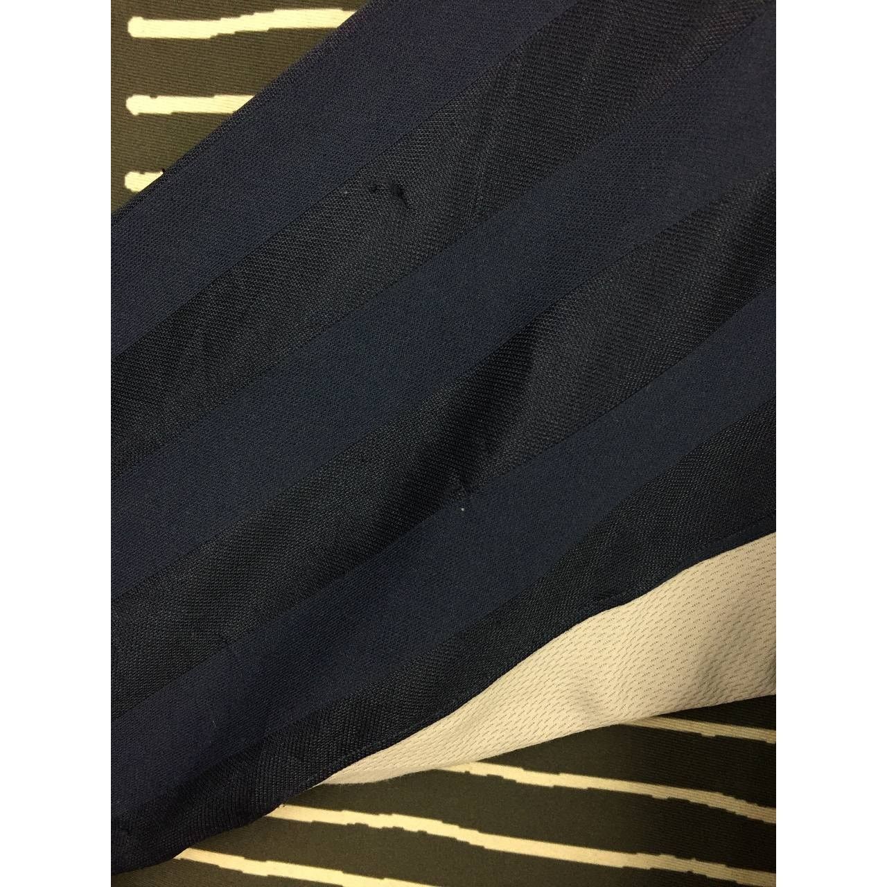 Le Coq Sportif × Vintage Le Coq Sportif Dark Blue Striped Football Jersey Size US L / EU 52-54 / 3 - 12 Thumbnail