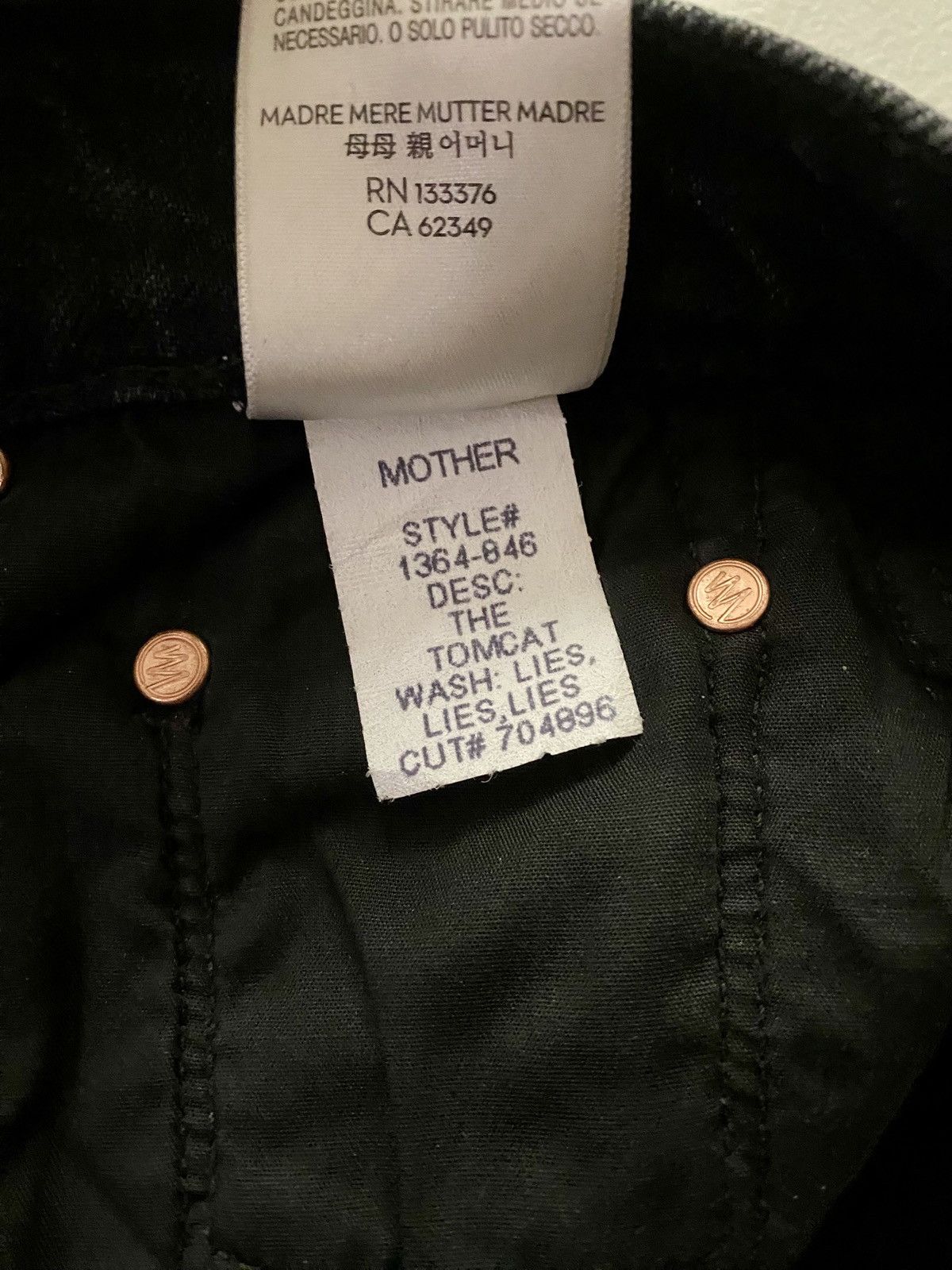 MOTHER Mother Superior The Tomcat Asphalt Lies Lies Lies Wash 24 Size 24" / US 00 / IT 34 - 17 Thumbnail