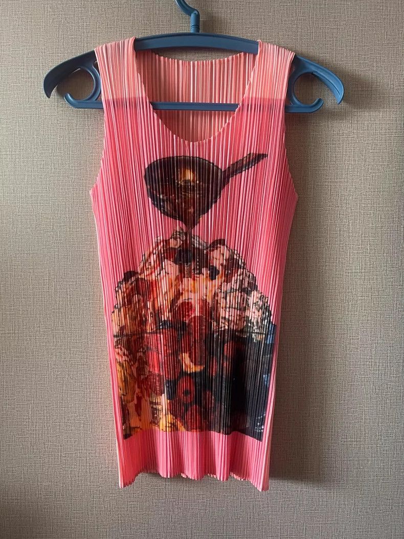 Issey Miyake Issey Miyake size:3 Pink ice cream pleated vest Size S / US 4 / IT 40 - 1 Thumbnail