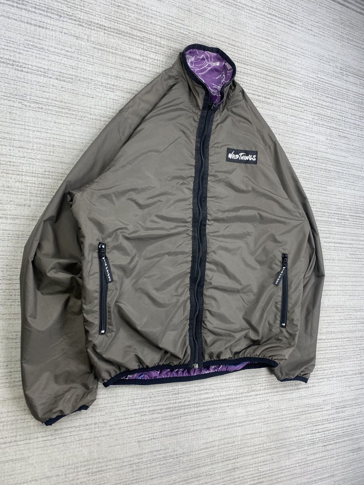 Japanese Brand × Vintage × Wild Things Vintage Wild Things Full Printed Reversible Zipper Jacket Size US L / EU 52-54 / 3 - 7 Thumbnail