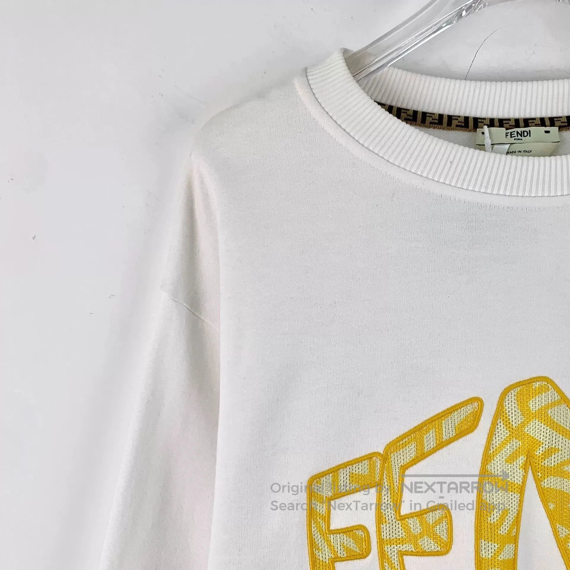 Fendi fendi white logo embroidered long sleeve sweatshirt. Size US S / EU 44-46 / 1 - 3 Thumbnail