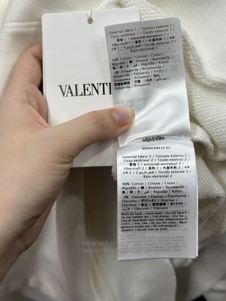 Valentino Valentino White printed hooded sweatshirt with long sleeve Size US XL / EU 56 / 4 - 7 Thumbnail