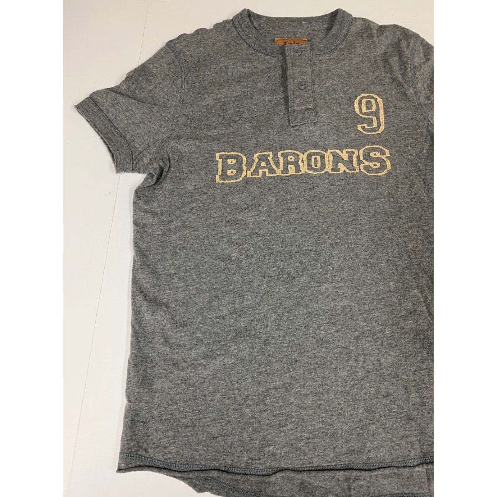 Vintage Trailer T-Shirt Mens L Gray Barons Logo Crew Neck Short Sleeve Cotton Solid Regular Size US L / EU 52-54 / 3 - 3 Thumbnail