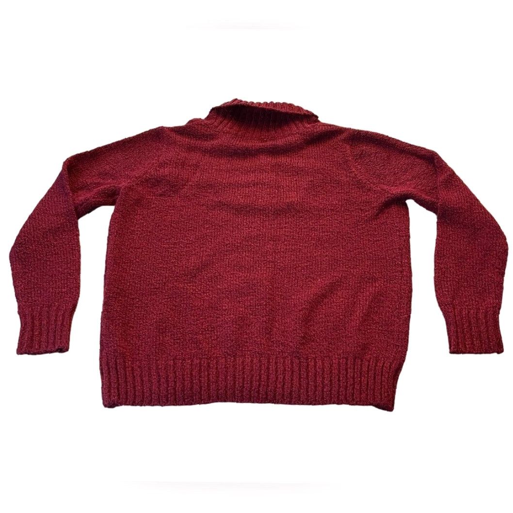 Vintage St. John's Bay burgundy red fleck v cowl holiday sweater top women's Petite XL Size XL / US 12-14 / IT 48-50 - 3 Thumbnail