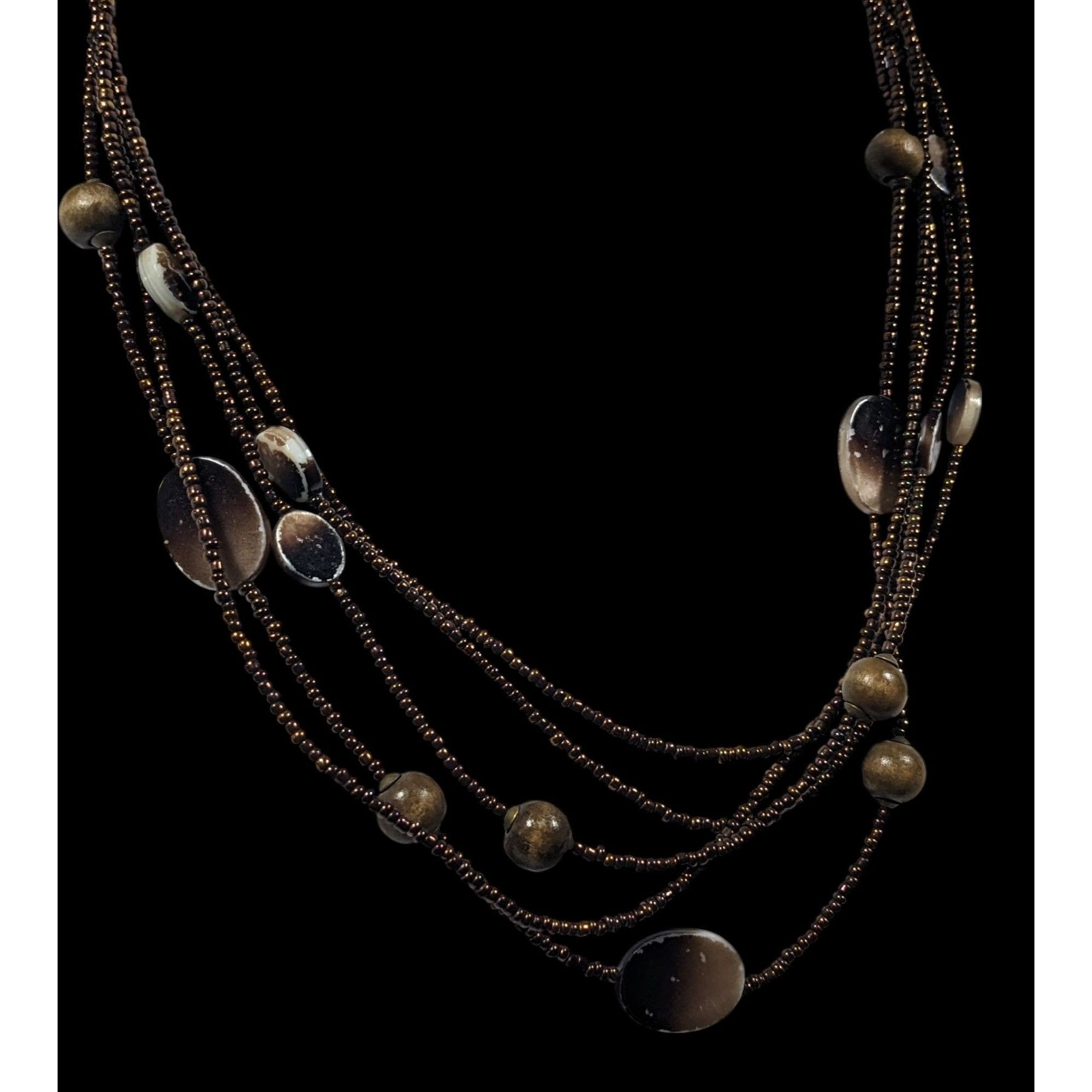 Other Bohemian Retro Multilayer Glass And Shell Beaded Necklace Size ONE SIZE - 8 Thumbnail