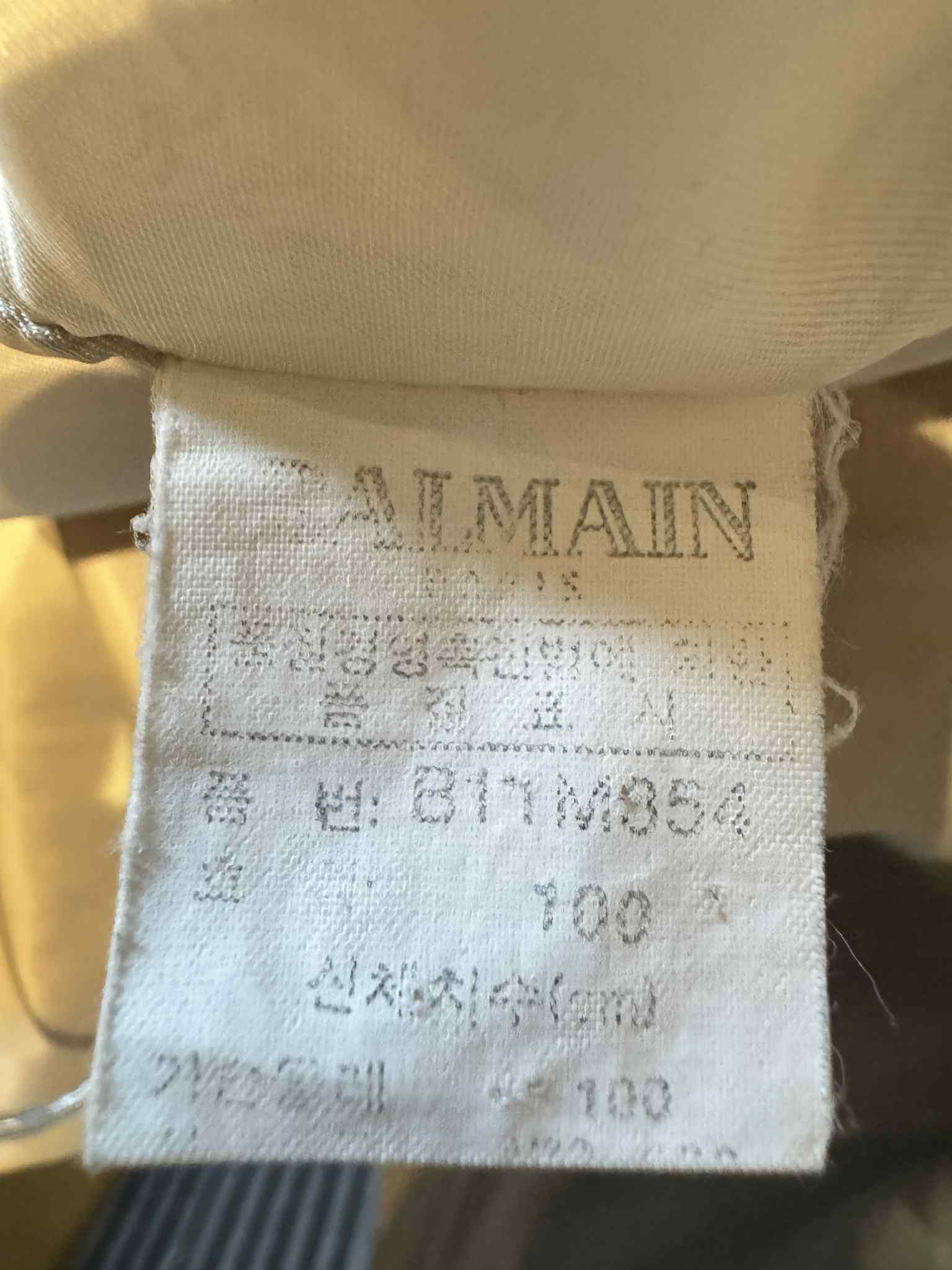 Balmain Vintage Balmain Paris Men's Beige Zip-Up Jacket Size US XL / EU 56 / 4 - 2 Thumbnail