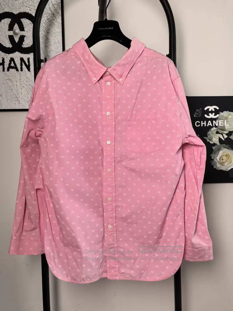 Balenciaga Balenciaga Double B Full Print Shirt Size XXS / US 00 / IT 34 - 1 Thumbnail