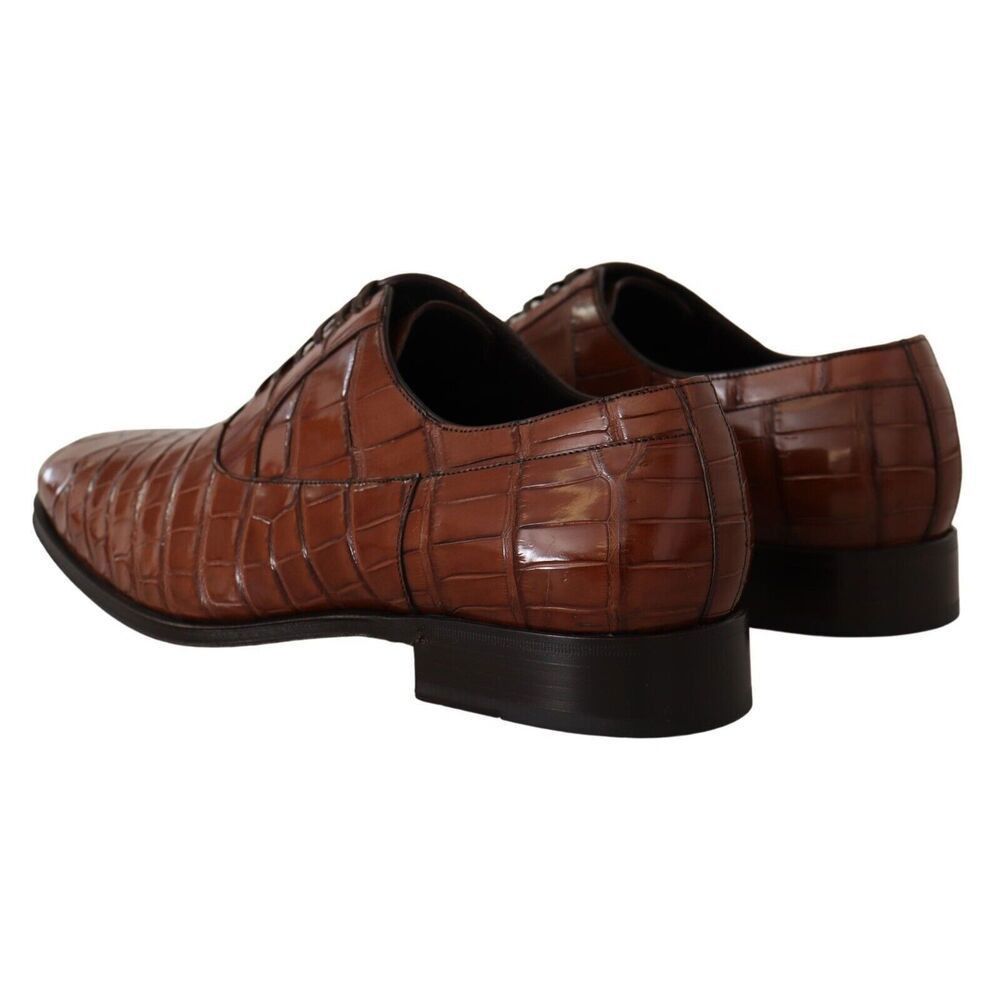 Dolce & Gabbana Dolce & Gabbana Elegant Exotic Crocodile Leather Formal Shoe Size US 11 / EU 44 - 4 Thumbnail