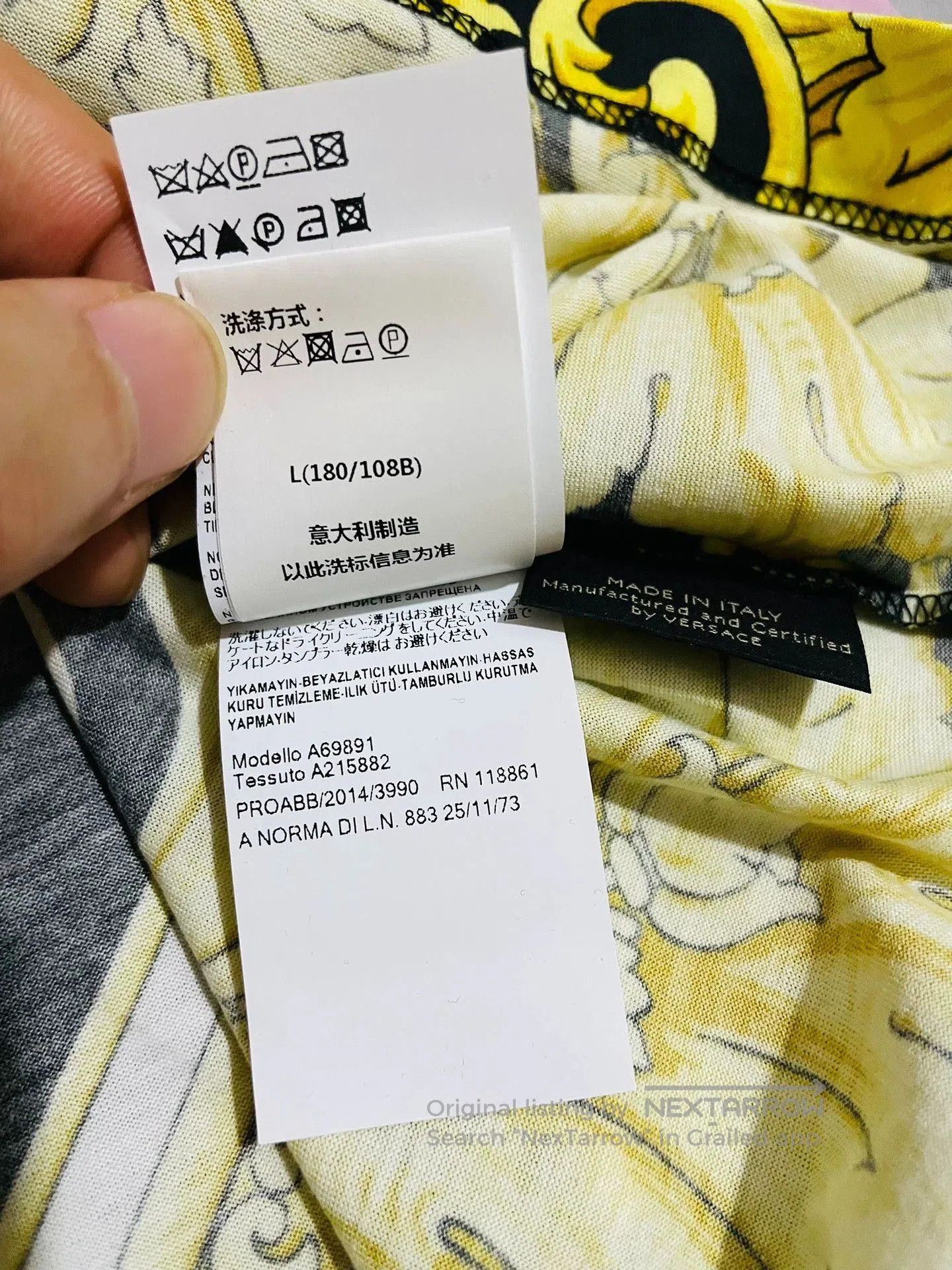 Versace Versace Baroque Graffiti Short Sleeve T-shirt. Size US L / EU 52-54 / 3 - 9 Thumbnail