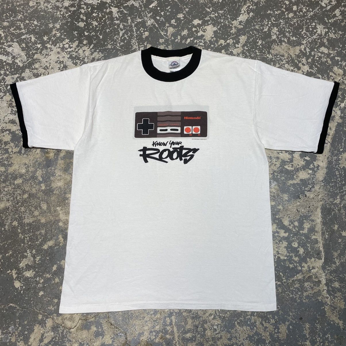 Japanese Brand × Vintage Vintage Nintendo Know Your Roots 2003 Ringer Tshirt Size US L / EU 52-54 / 3 - 1 Thumbnail