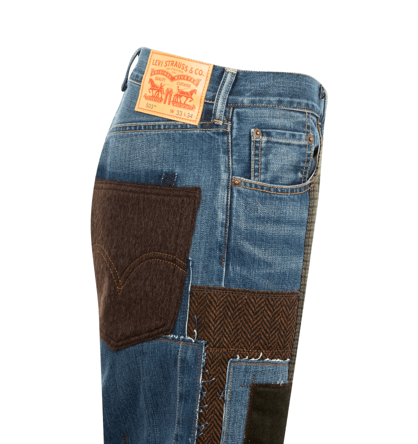 Junya Watanabe o1h1sh10525 Patchwork Jeans in Multicolor Size US 30 / EU 46 - 3 Thumbnail