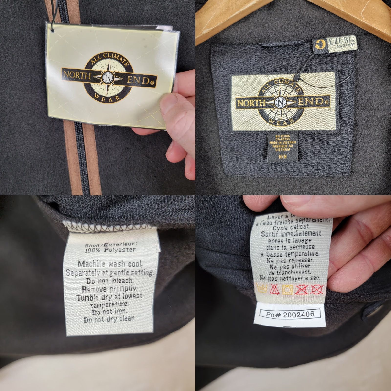 Vintage VINTAGE North End Fleece Pull Over Black Men's Size Medium Size US M / EU 48-50 / 2 - 10 Thumbnail