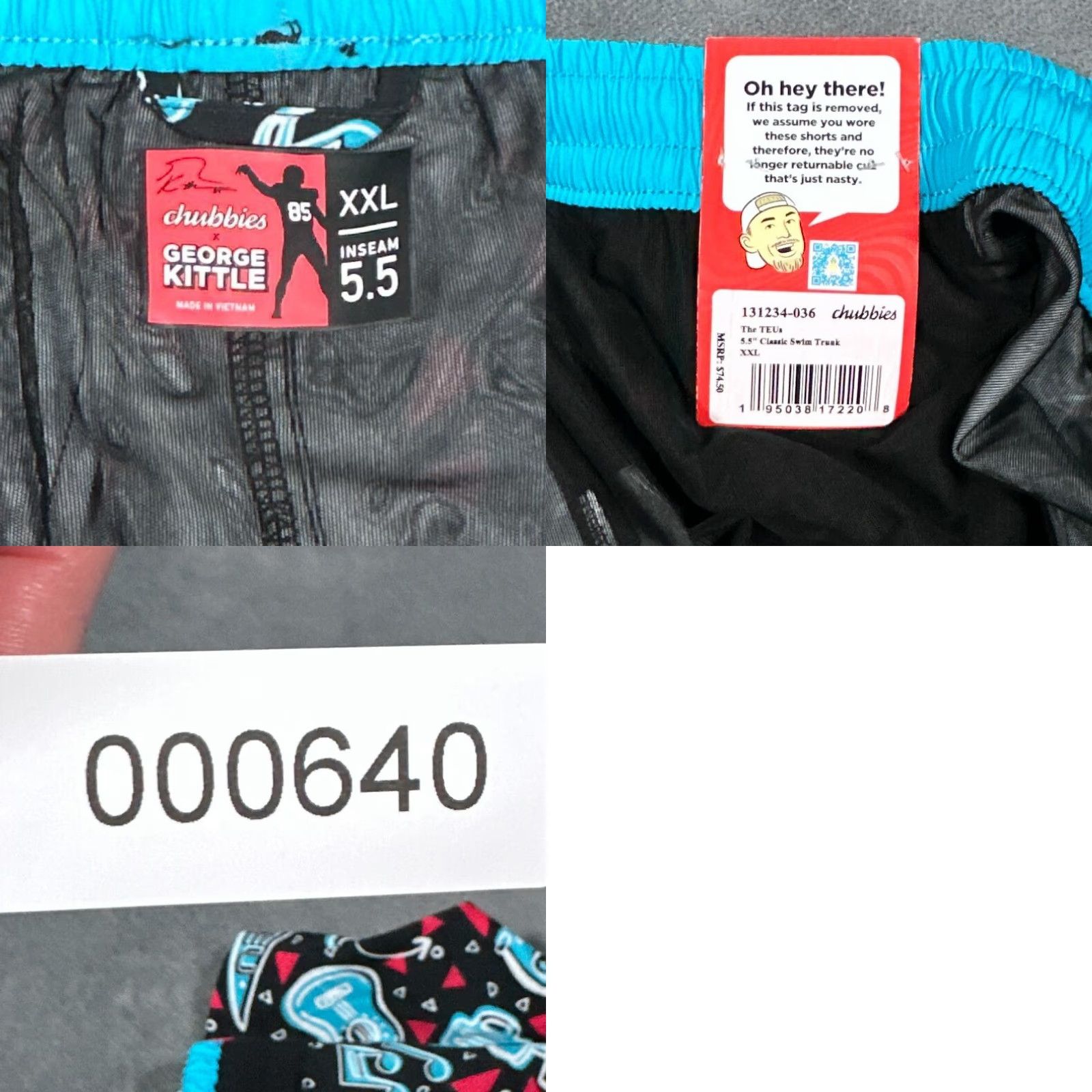 Chubbies Chubbies George Kittle Swim Trunks 2XL XXL Black Beer Football Cowboy Hat TEU USA American Beach Hawaiian Hip Hop Hipster Tribal Sports Baseball? Size ONE SIZE - 8 Thumbnail