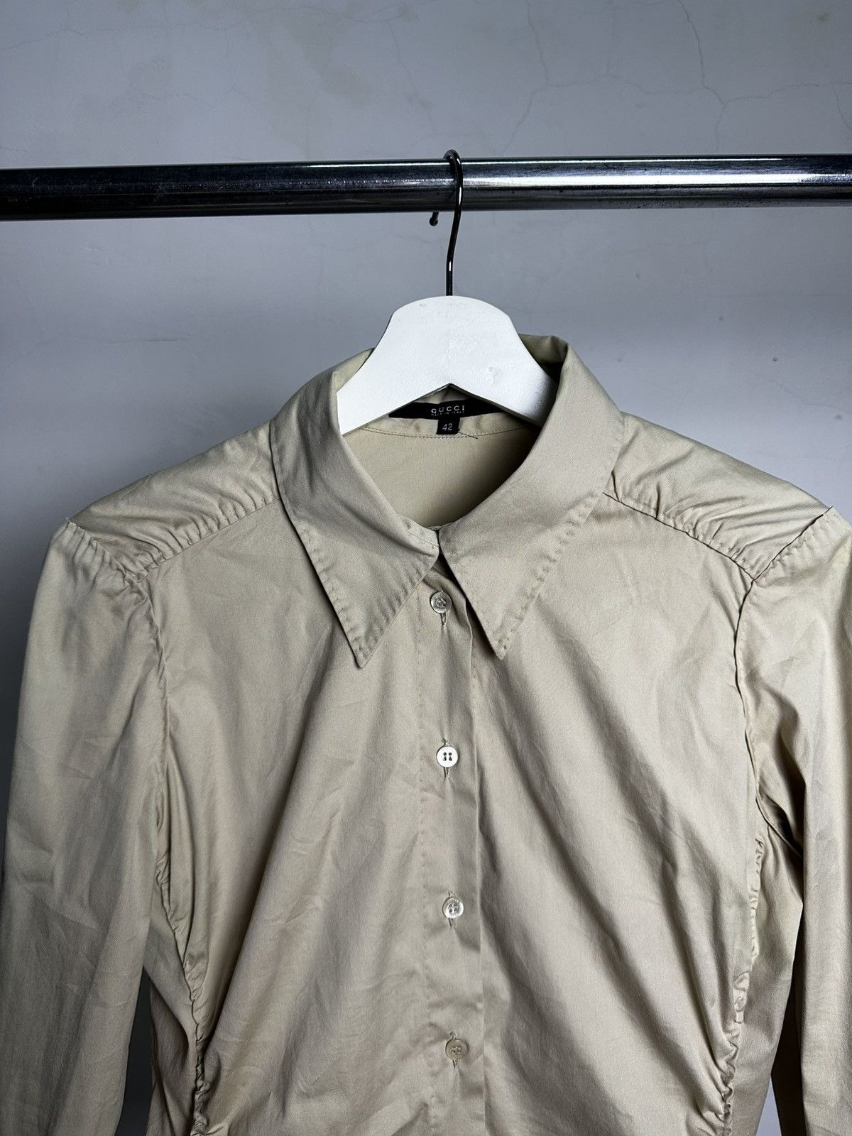 Gucci Gucci Tom Ford Ruched Fitted Shirt Size M / US 6-8 / IT 42-44 - 3 Thumbnail