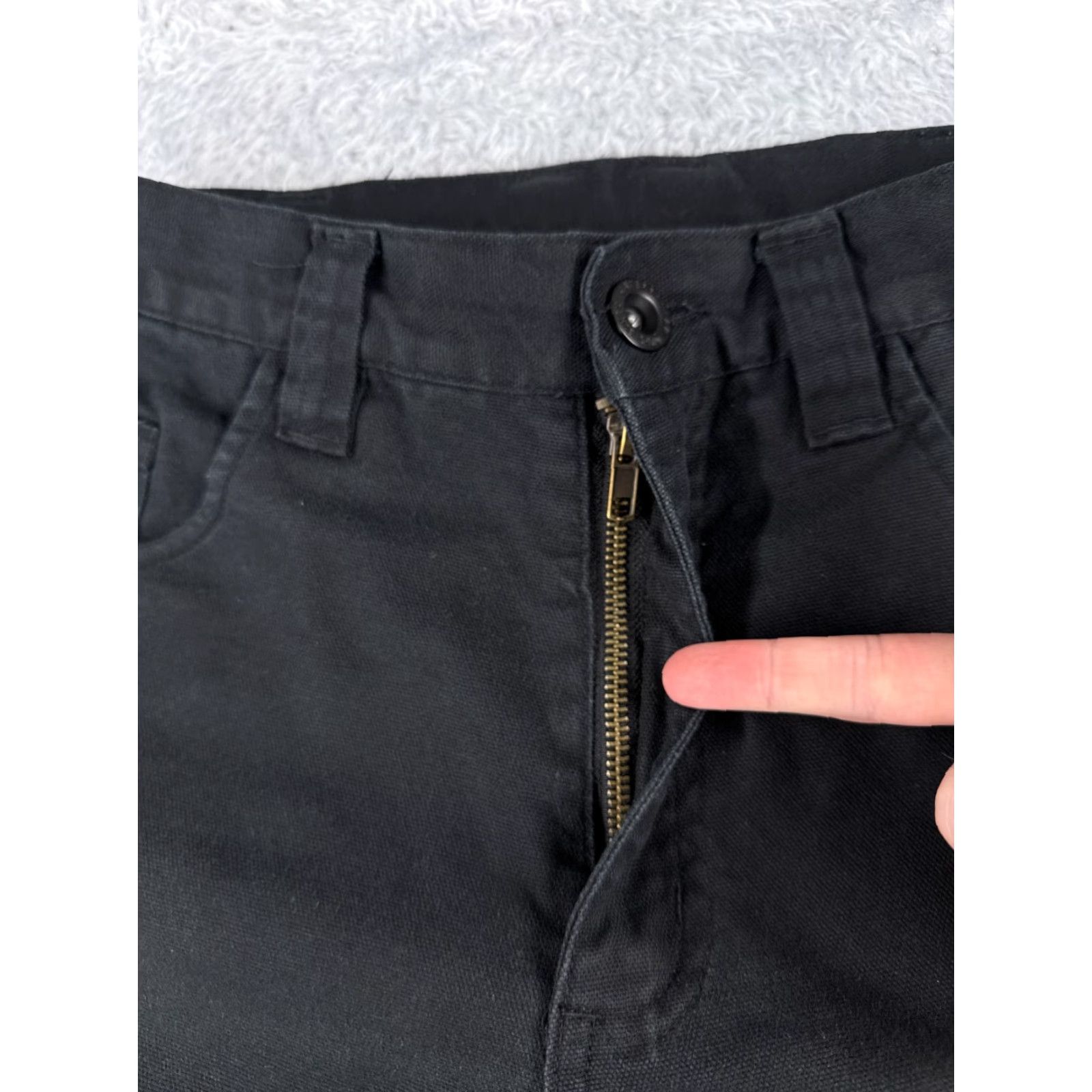 Vintage Caterpillar Pants Mens 30 Black Cargo Straight Leg Cotton Blend Workwear 28x32 Size US 28 / EU 44 - 5 Thumbnail