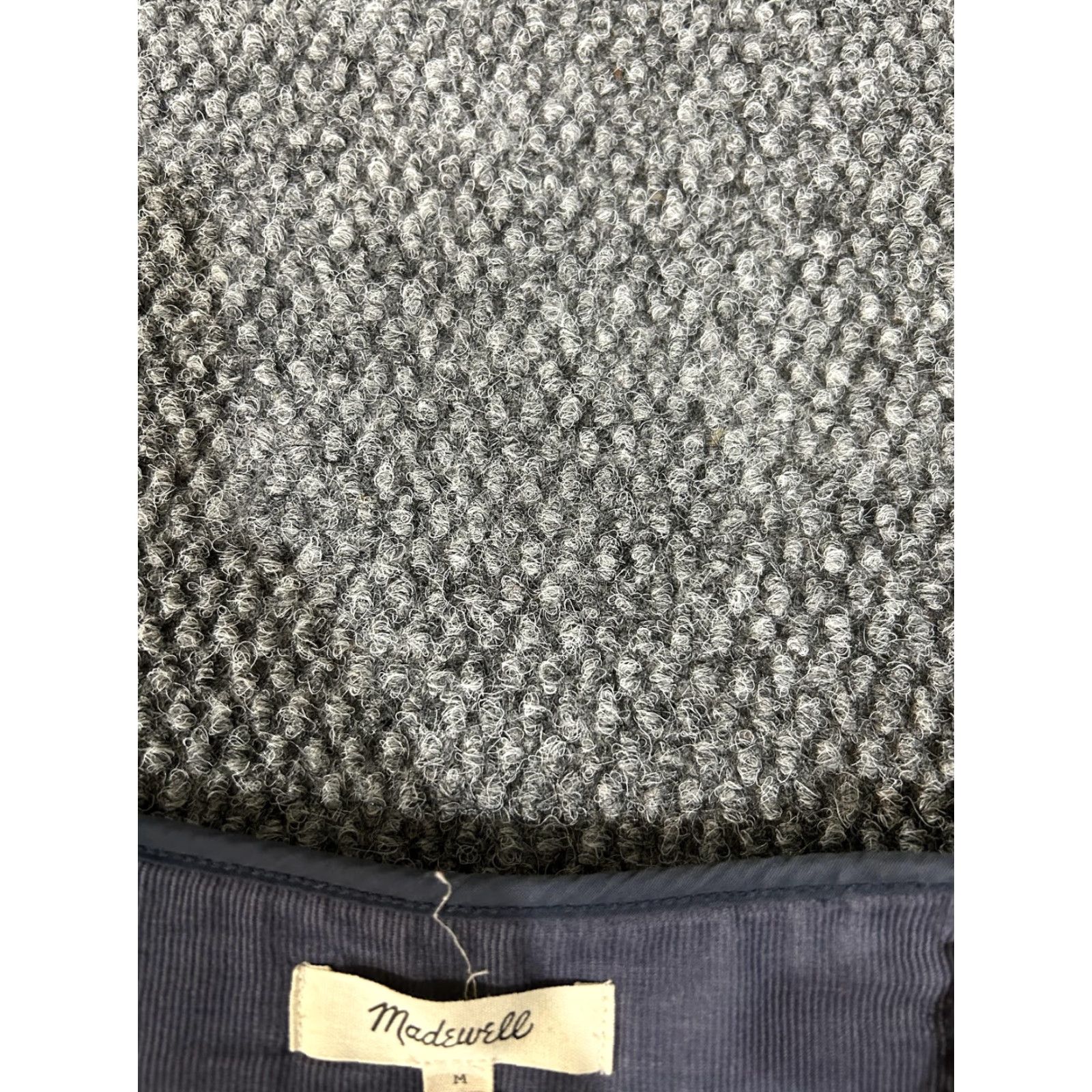 Madewell Madewell Jacket Womens Medium Blue Sherpa Fleece Snap Front Patch Pockets Coat Size M / US 6-8 / IT 42-44 - 5 Thumbnail