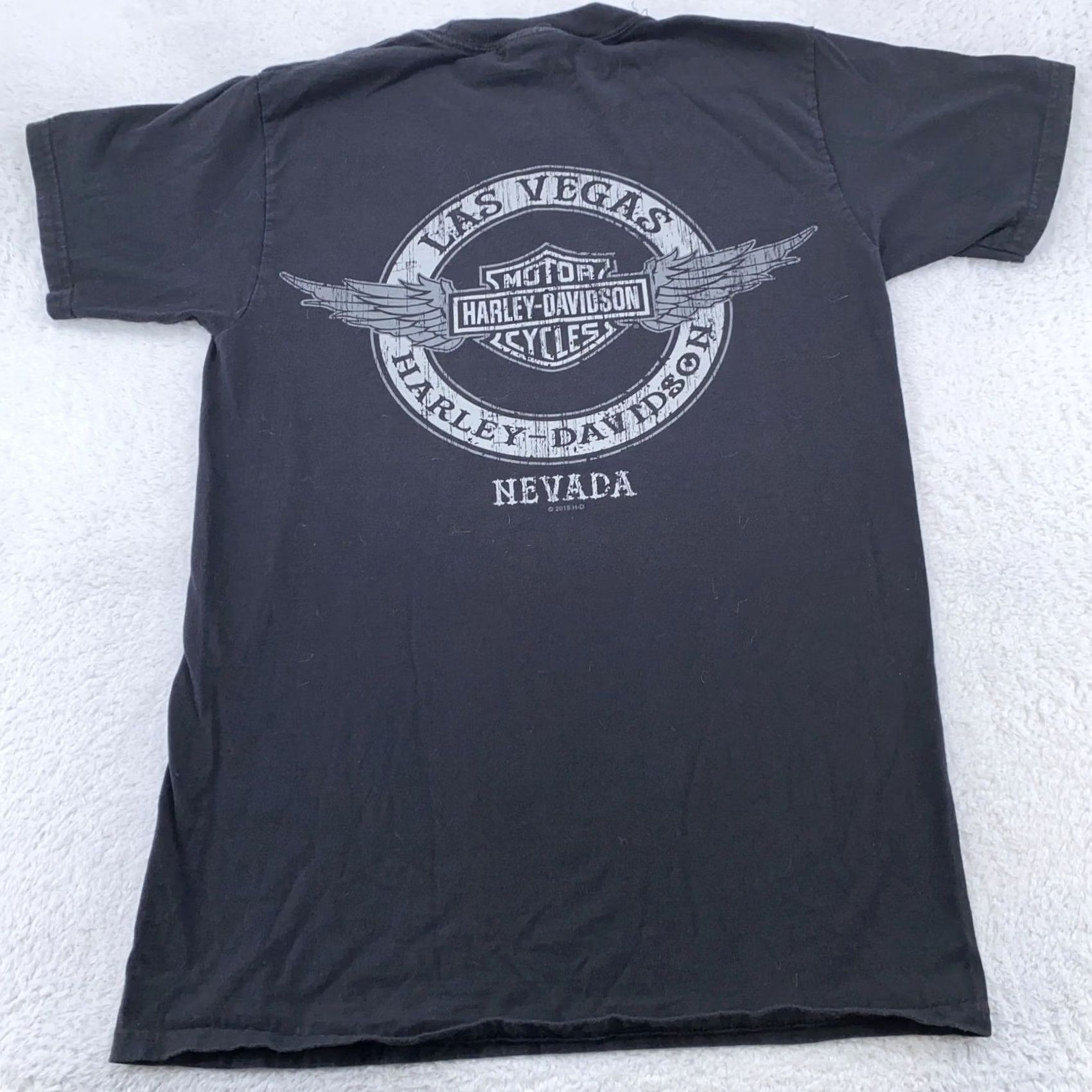 Harley Davidson Harley-Davidson Shirt Mens XS Black Skull Graphic Print Biker Motorcycle City Las Vegas Nevada Shirt T-Shirt Crew Neck Short Sleeve Mens XS Size US XS / EU 42 / 0 - 3 Thumbnail