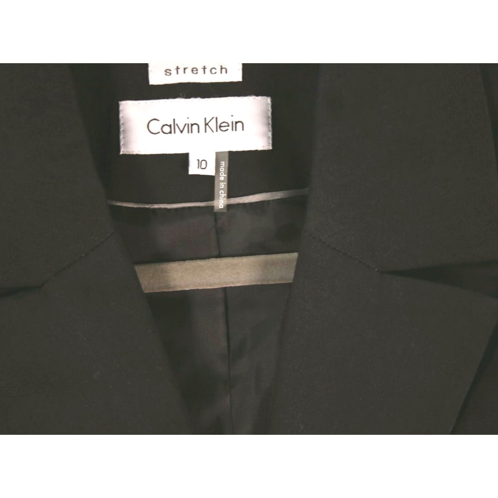 Calvin Klein Calvin Klein Blazer Black Short Jacket 4 Button Workwear Career SZ 10 Size 32" / US 10 / IT 46 - 4 Thumbnail